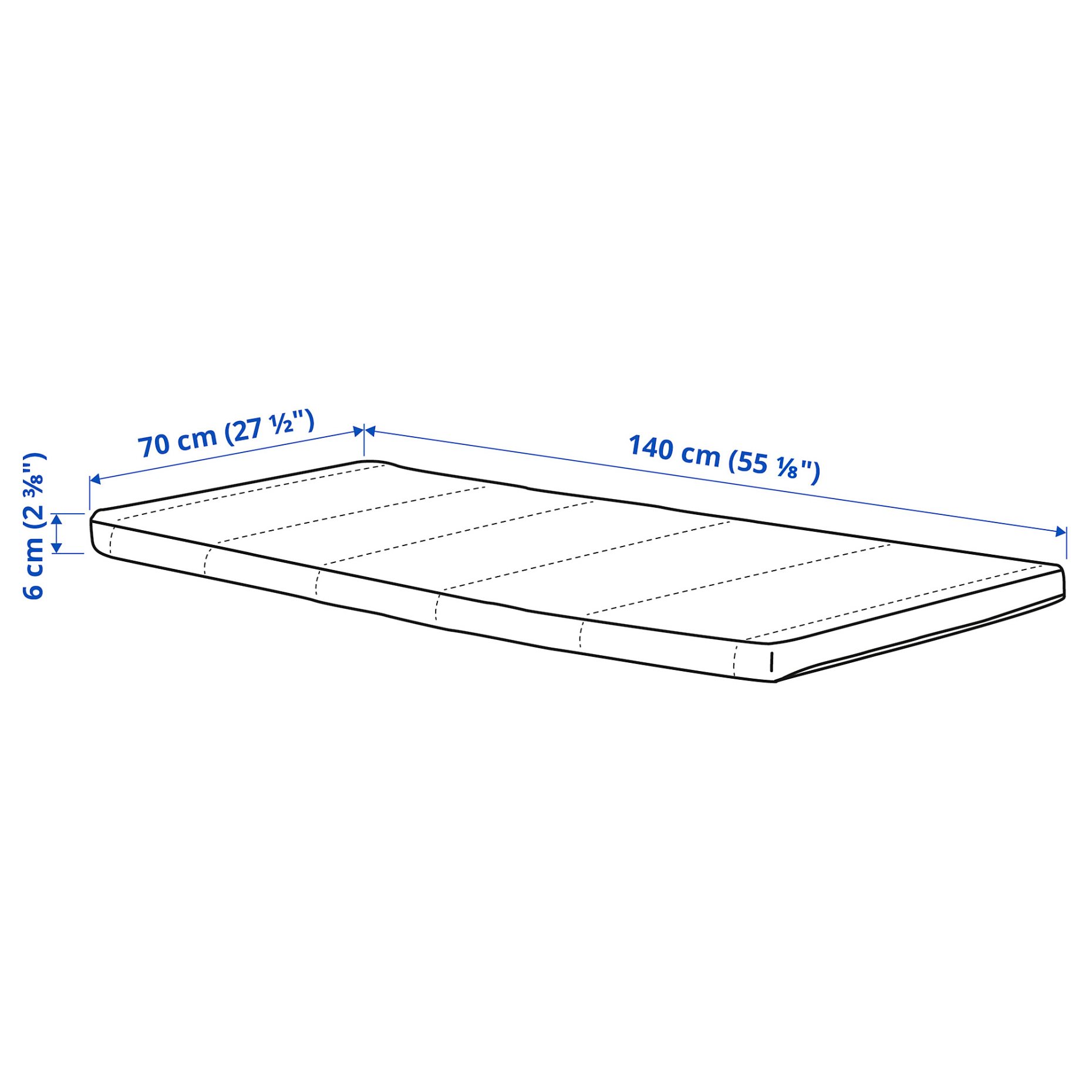 PELLEPLUTT, foam mattress for cot, 403.514.54
