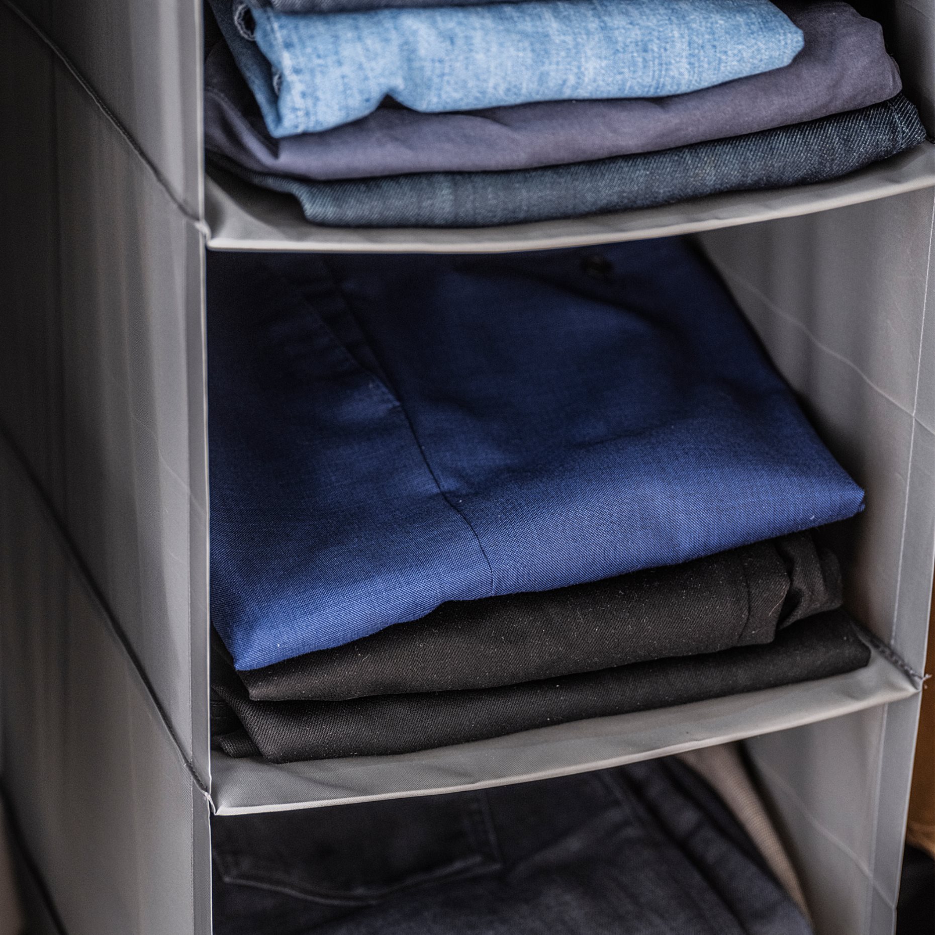 SKUBB, storage with 6 compartments, 35x45x125 cm, 404.000.01