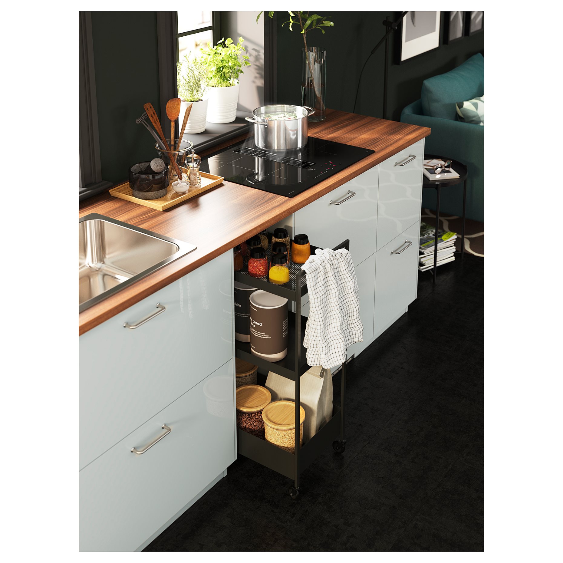 FÖRDELAKTIG, επαγωγική εστία/ενσωματωμένος απορροφητήρας/IKEA 500, 60 cm, 405.158.65