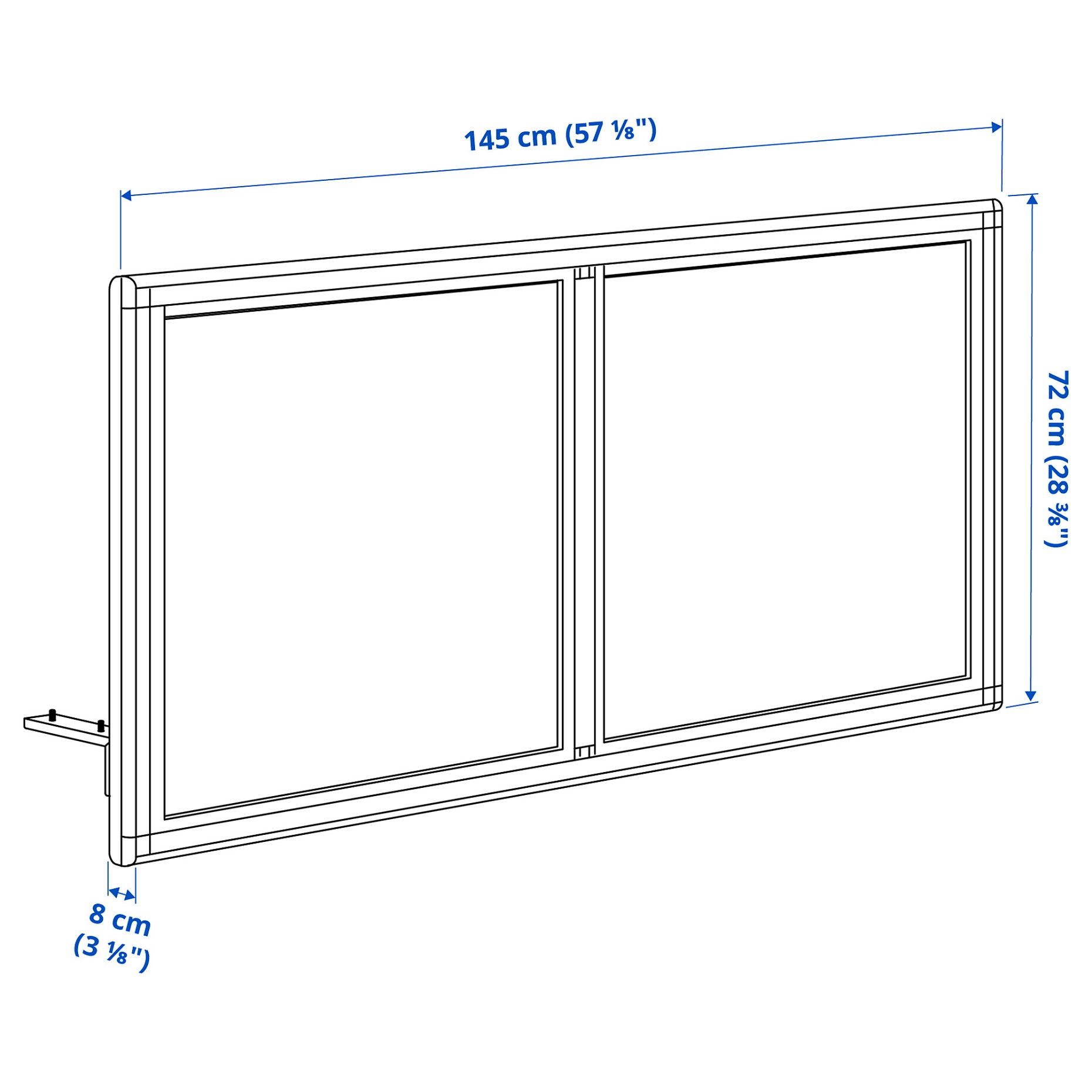 MITTZON, acoustic screen for desk, 145x72 cm, 405.281.94