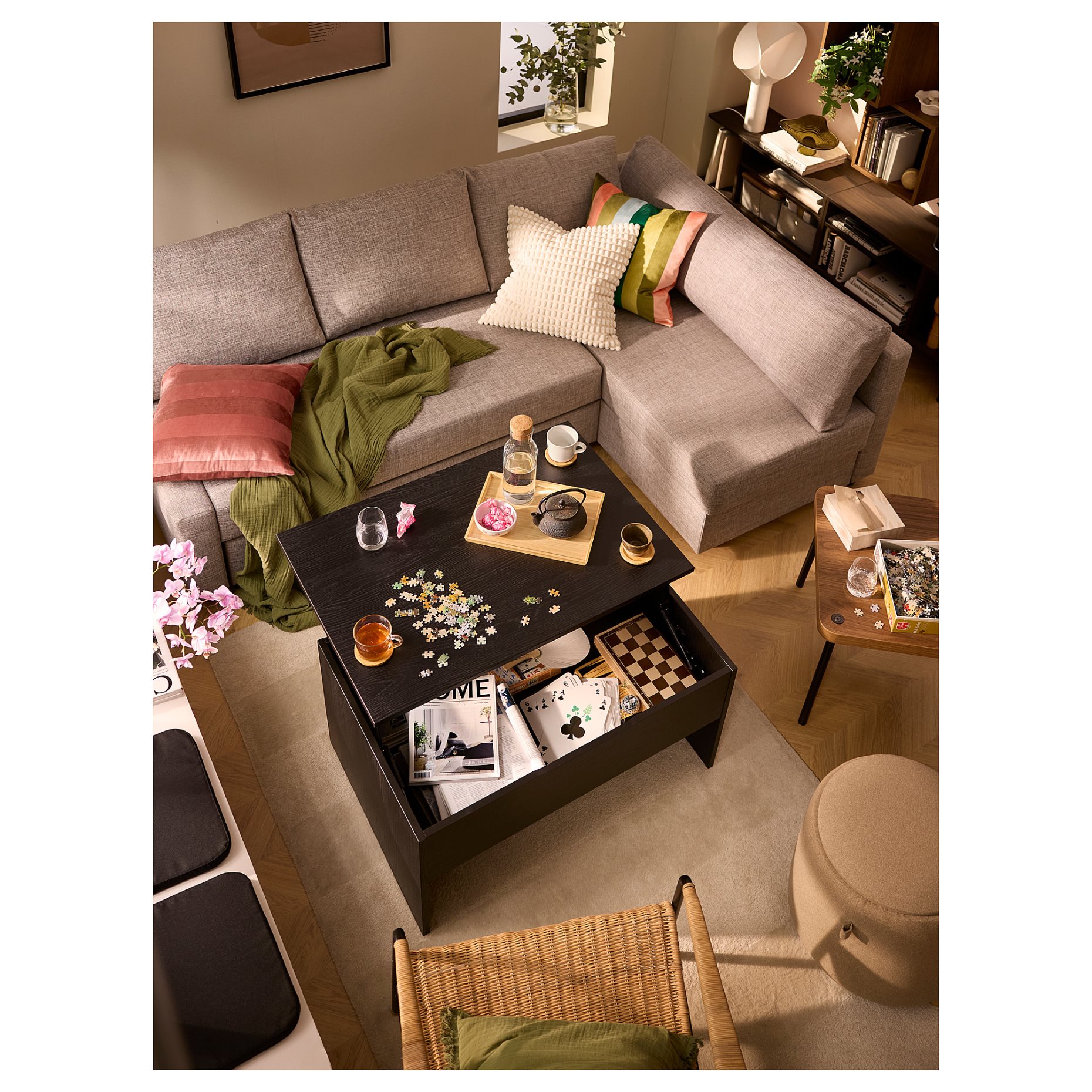 OSTAVALL, adjustable coffee table, 90 cm, 405.341.52