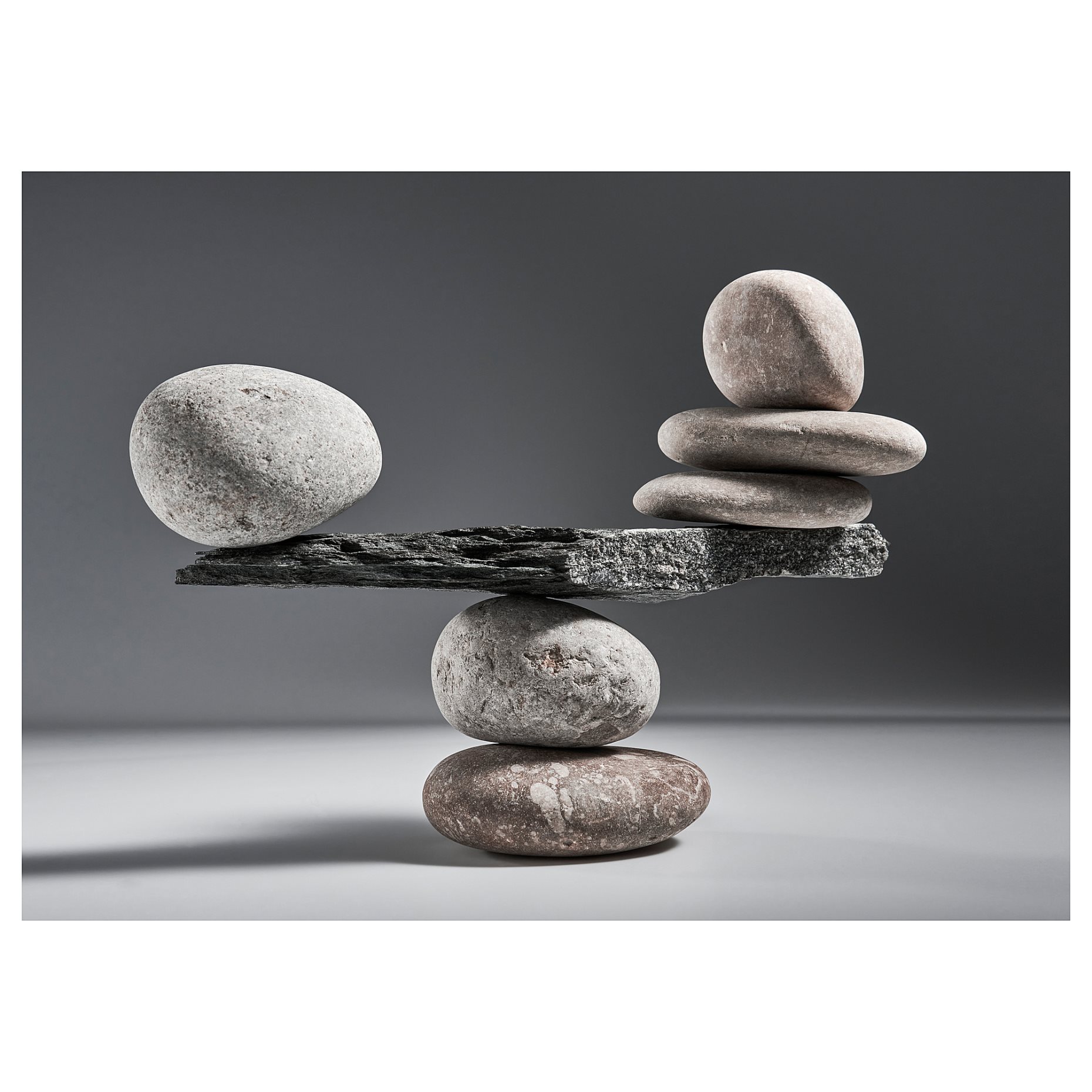 BJÖRKSTA, picture/balanced rocks, 140x100 cm, 405.566.05