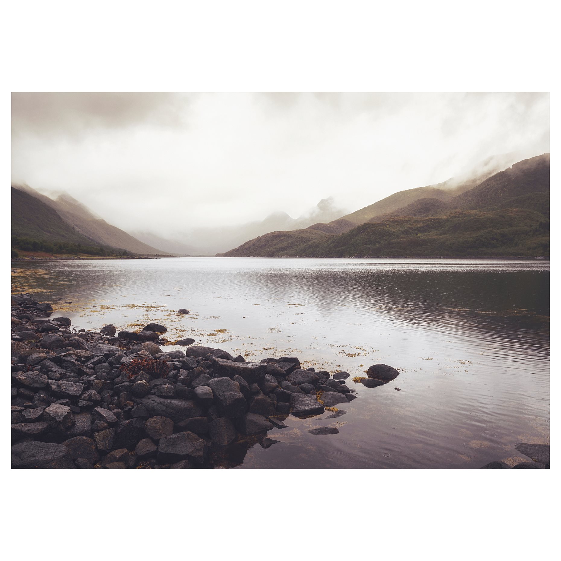 BJÖRKSTA, picture/rocky shoreline, 200x140 cm, 405.566.29