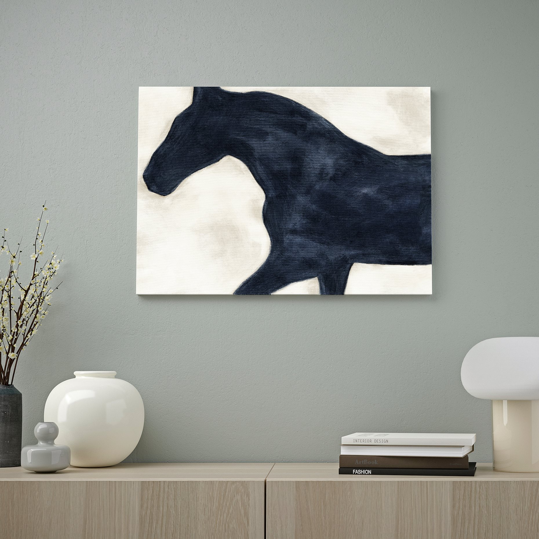 PJÄTTERYD, picture/Horse shadow, 70x50 cm, 405.605.65
