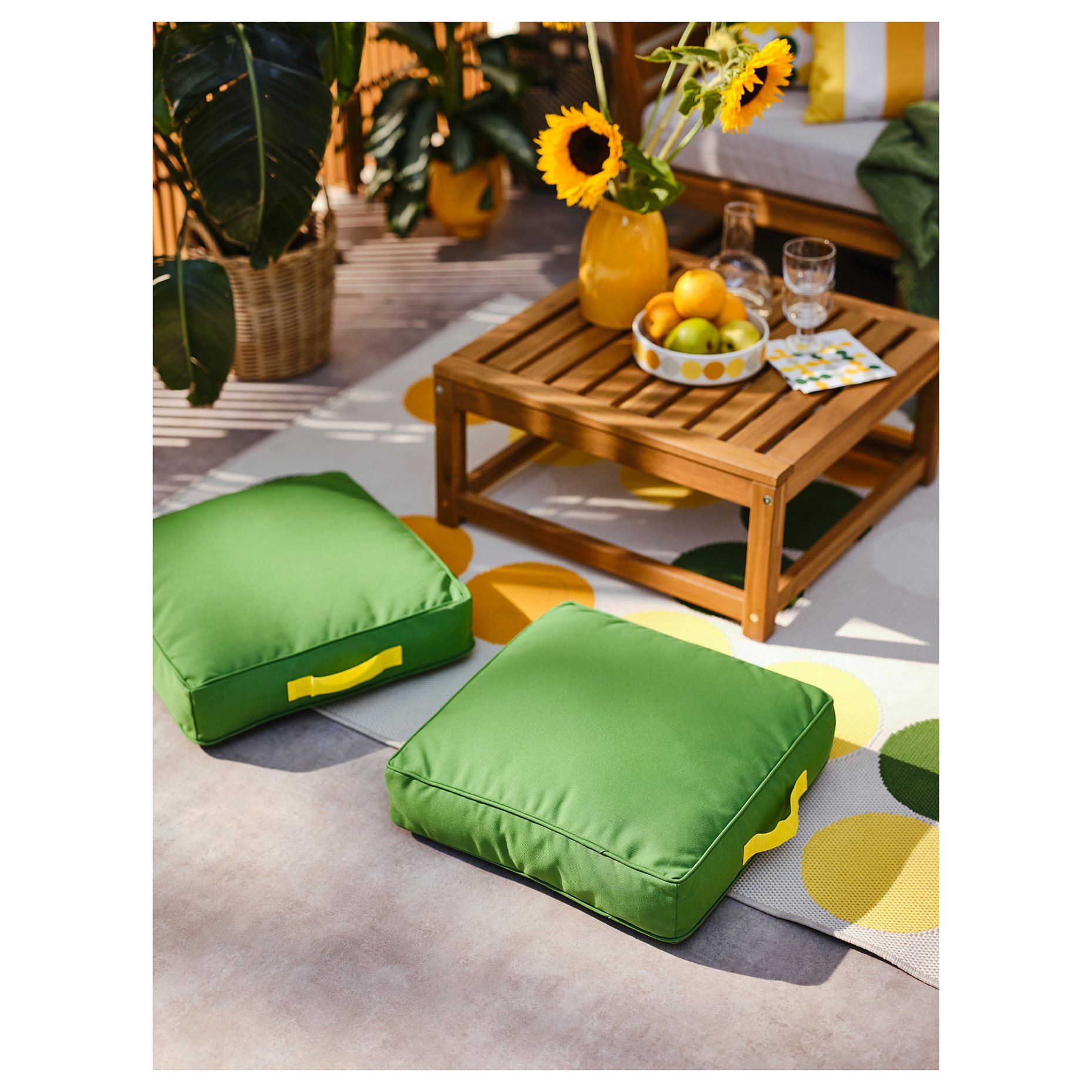 BROGGAN, floor cushion/in/outdoor, 45x45 cm, 405.707.34