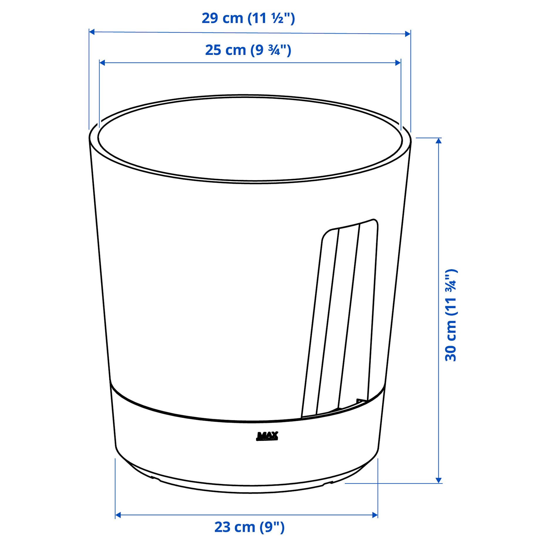 VÅRDTRÄD, self-watering plant pot in/outdoor, 24 cm, 405.708.66