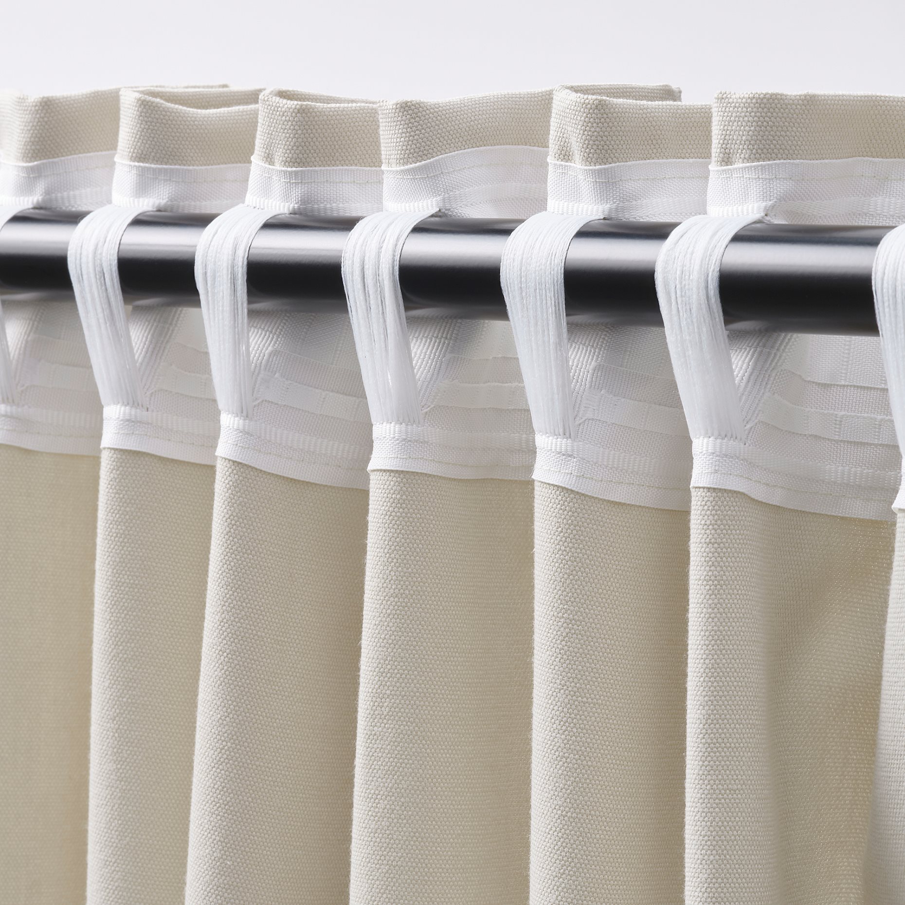 GINSTMOTT, curtains with heading tape/1 pair, 145x300 cm, 405.971.73
