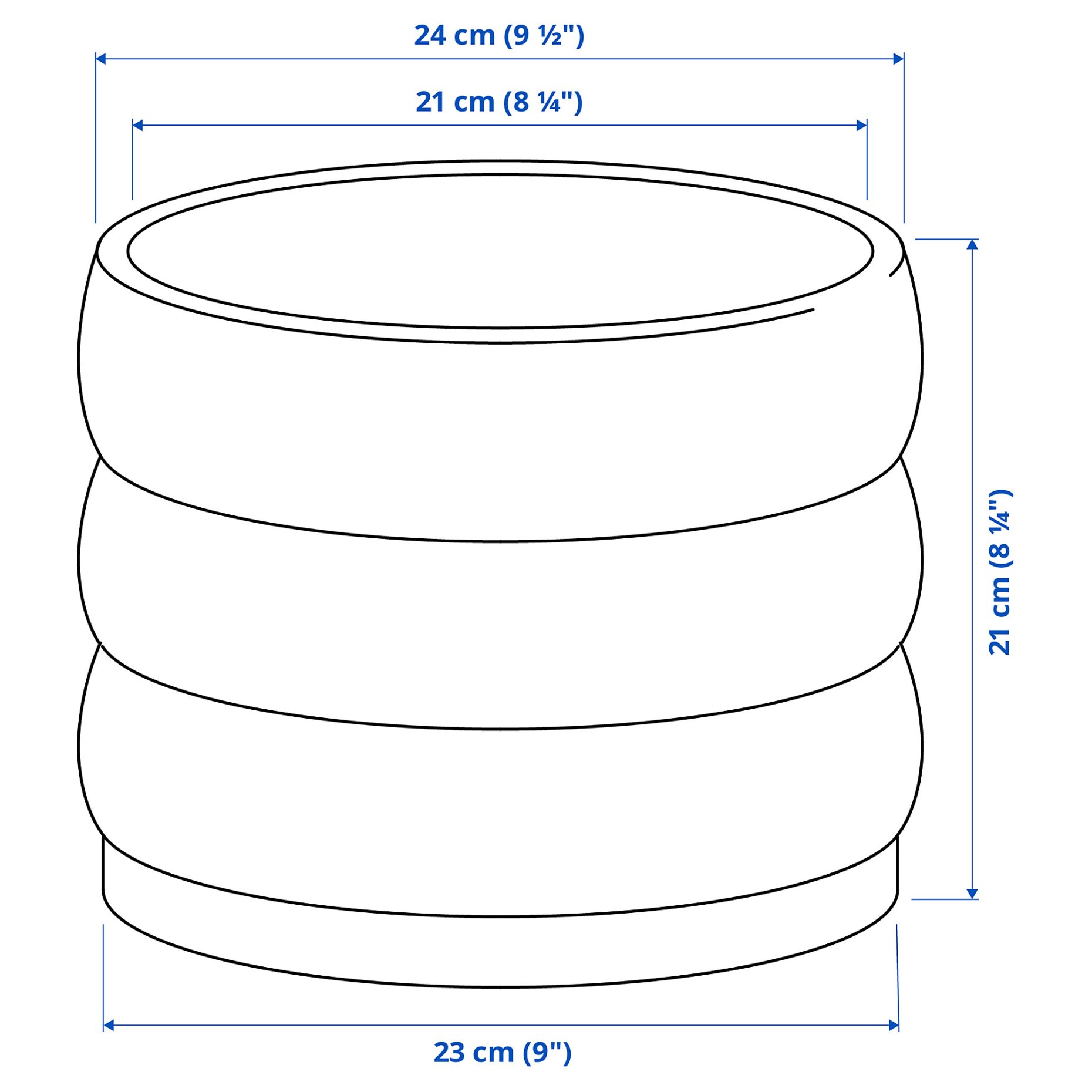 HASSELBUKETT, plant pot in/outdoor, 19 cm, 406.218.23
