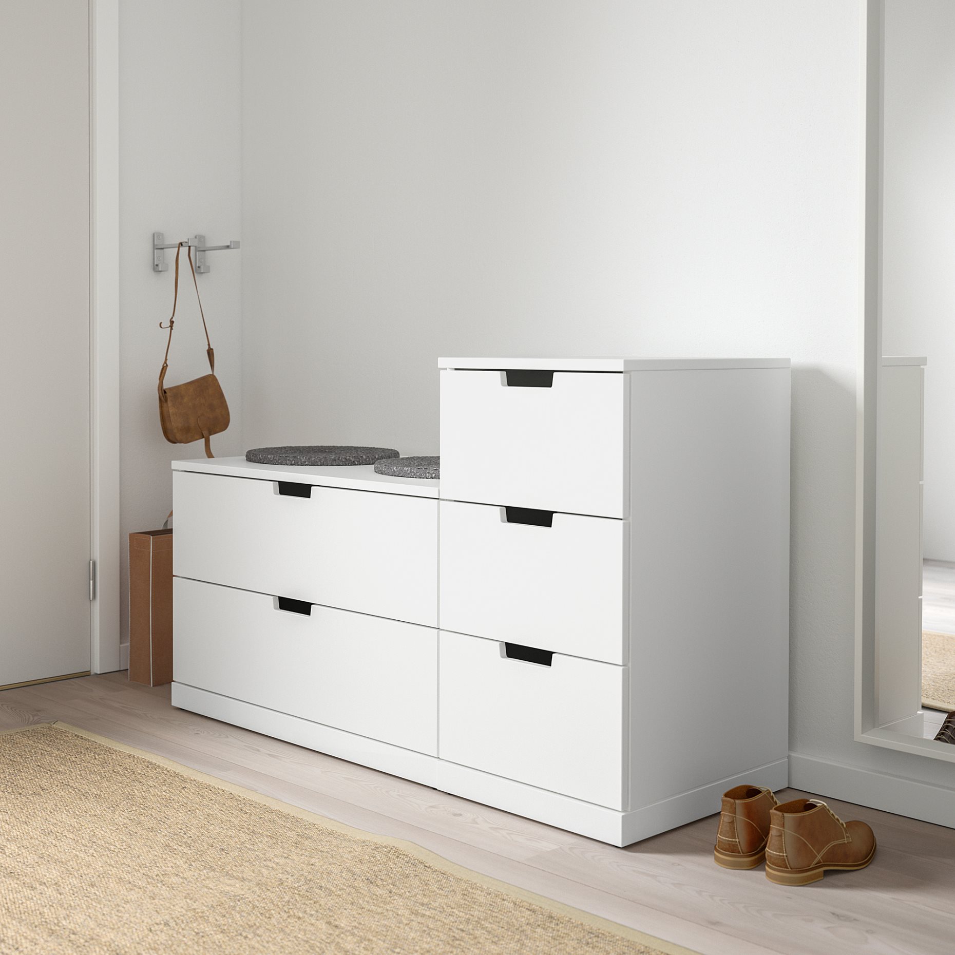 NORDLI, chest of 5 drawers, 120x76 cm, 492.480.33