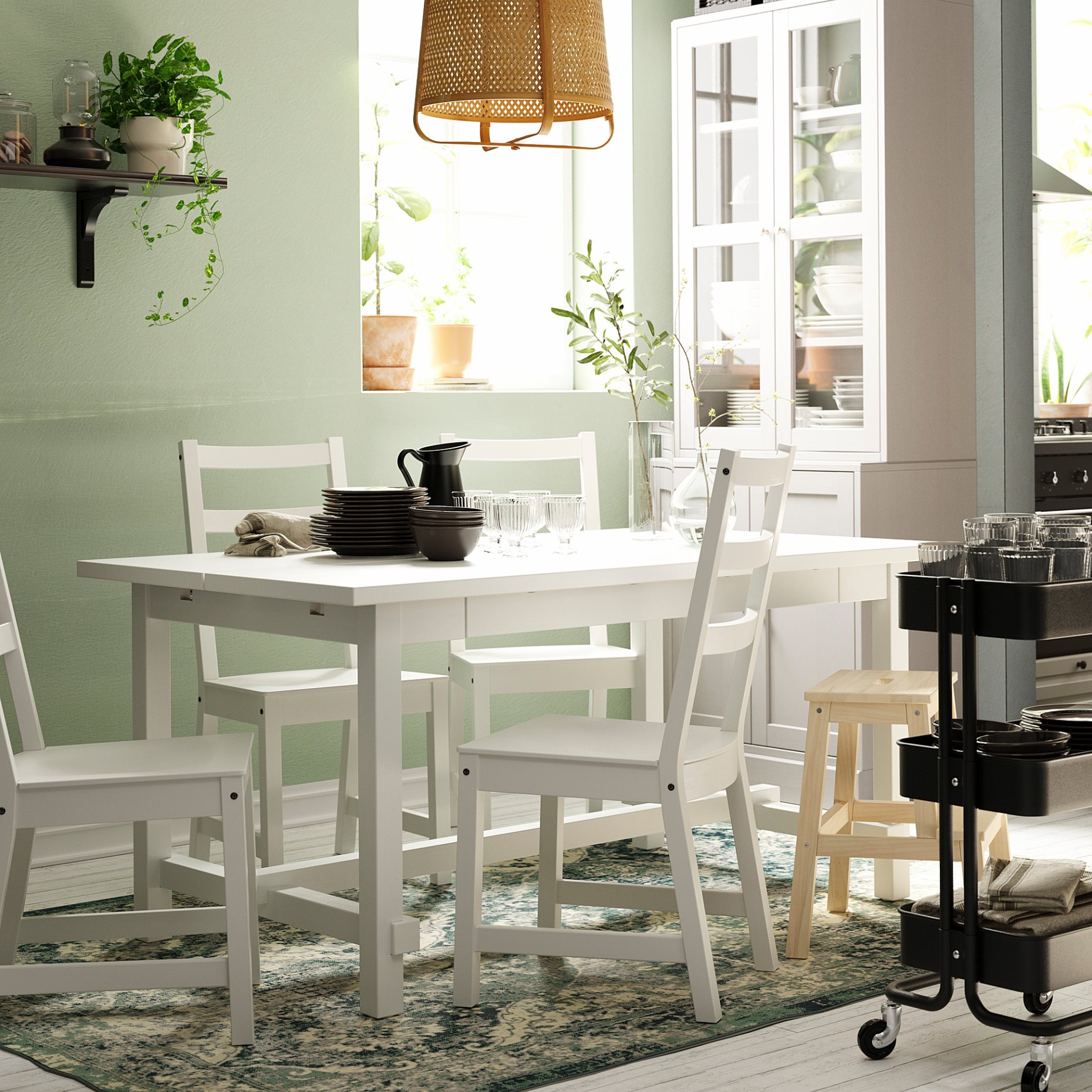 NORDVIKEN/NORDVIKEN, table and 4 chairs, 493.051.65