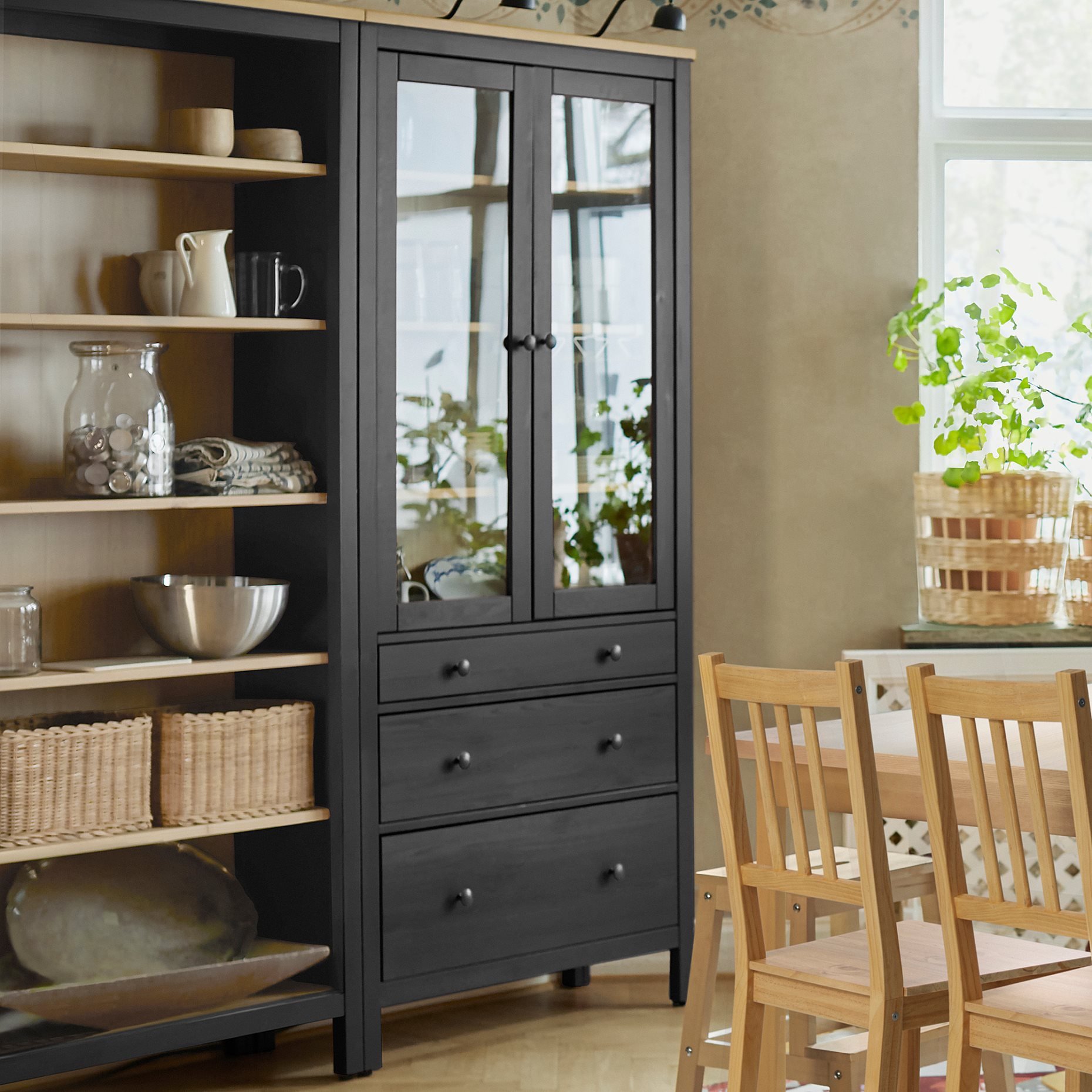 HEMNES, σύνθεση αποθήκευσης με πόρτες/συρτάρια, 493.365.67
