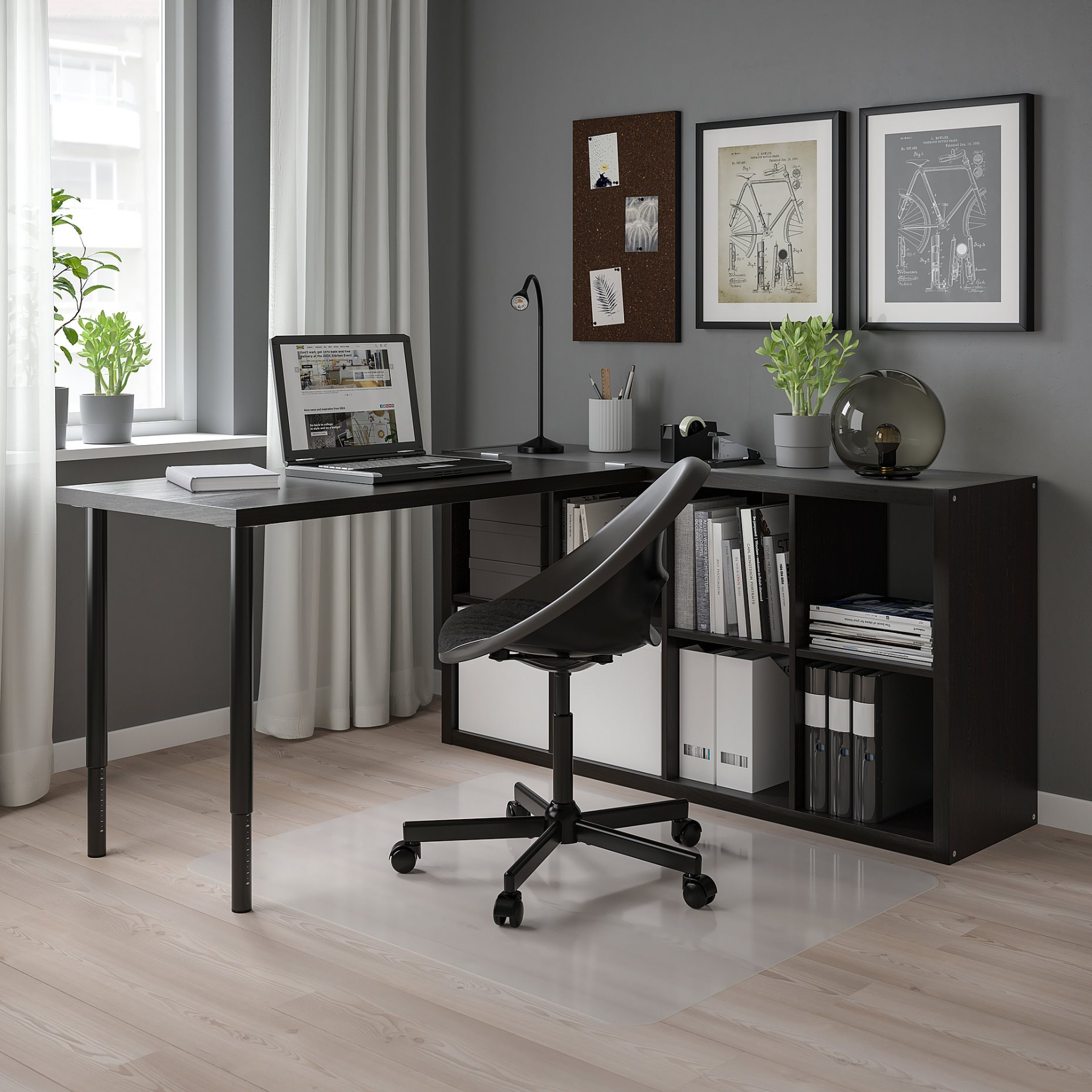 KALLAX/LAGKAPTEN, desk combination, 77x159x147 cm, 494.816.58
