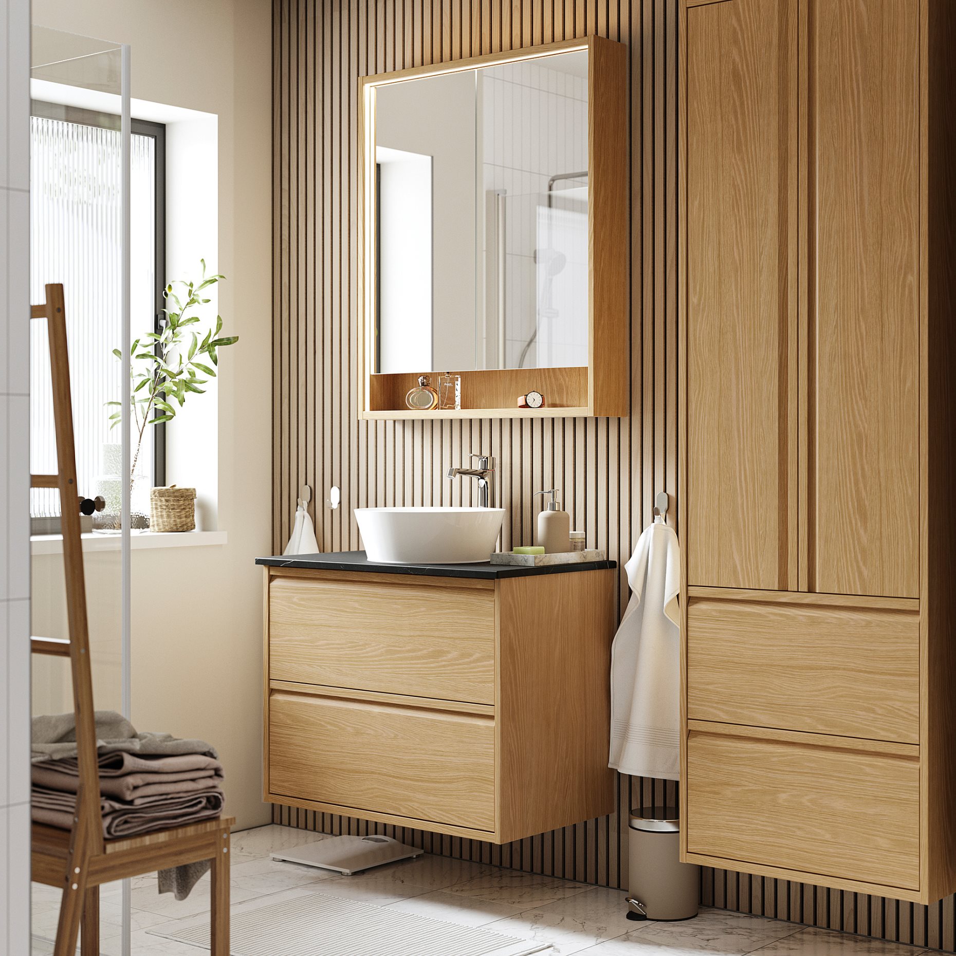 ANGSJON/KATTEVIK, wash-stand with drawers/wash-basin/tap, 82x49x80 cm, 495.214.14
