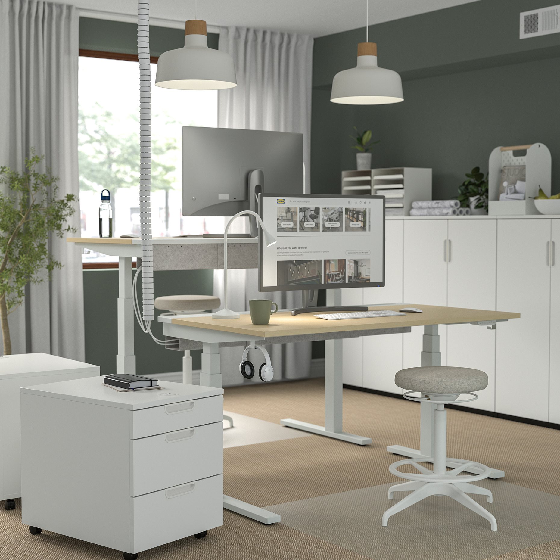 MITTZON, desk sit/stand/electric, 140x80 cm, 495.286.08