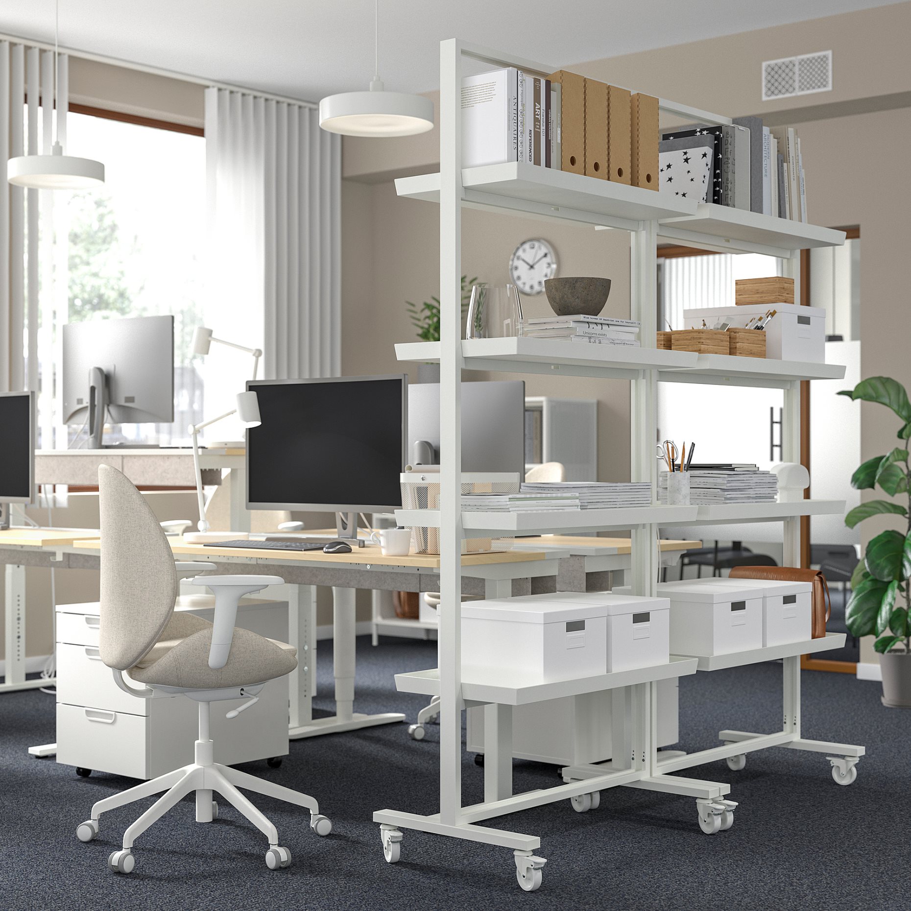 MITTZON, frame with castors/display shelf, 85x205 cm, 495.361.75