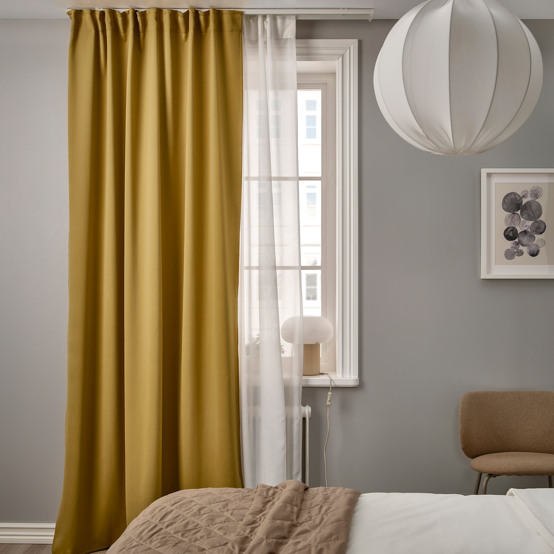 VIDGA, σετ κουρτινόξυλο για οροφή με 2 ράγες, 140 cm, 495.715.07