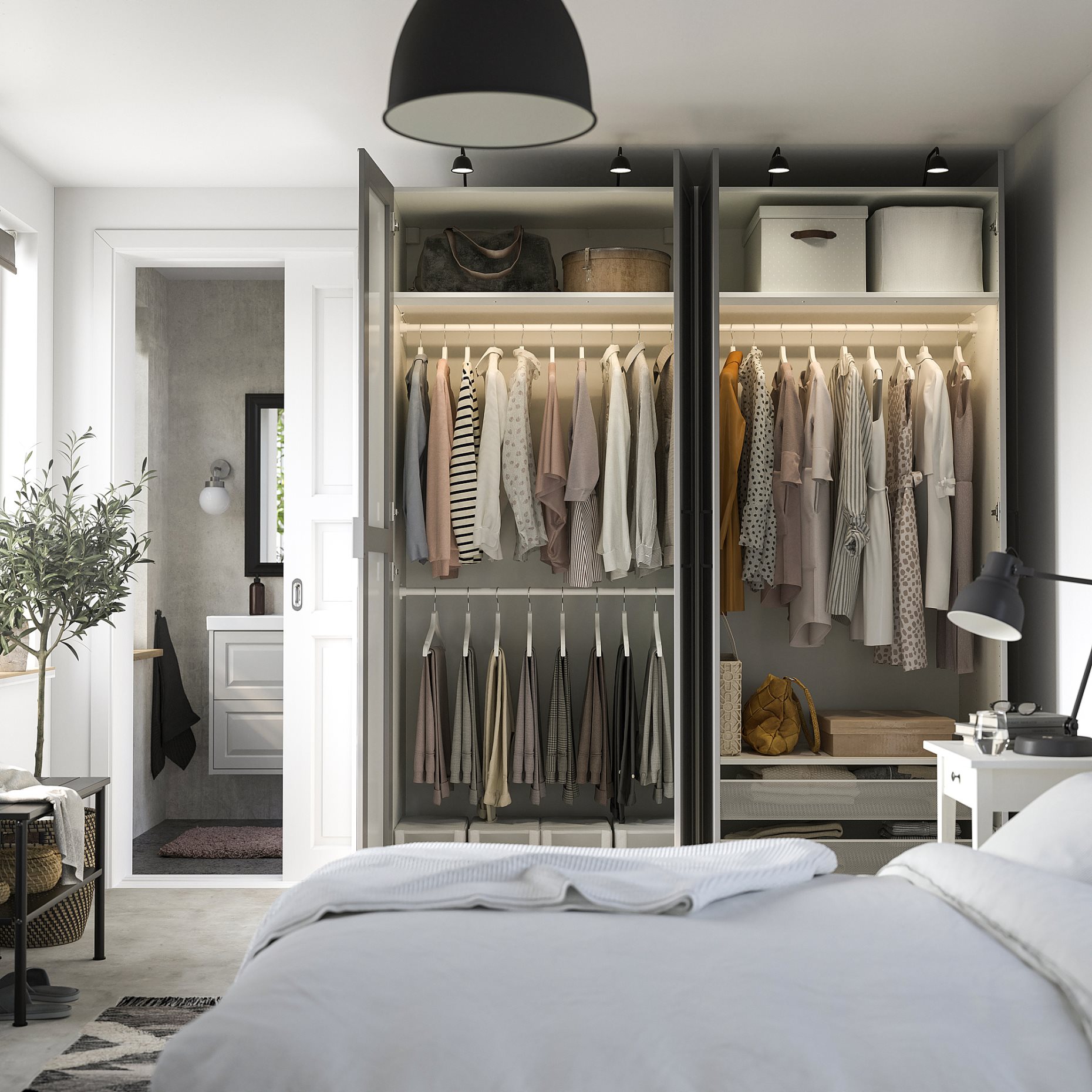 PAX/KAMMAR/GULL, wardrobe combination, 200x60x236 cm, 495.725.83