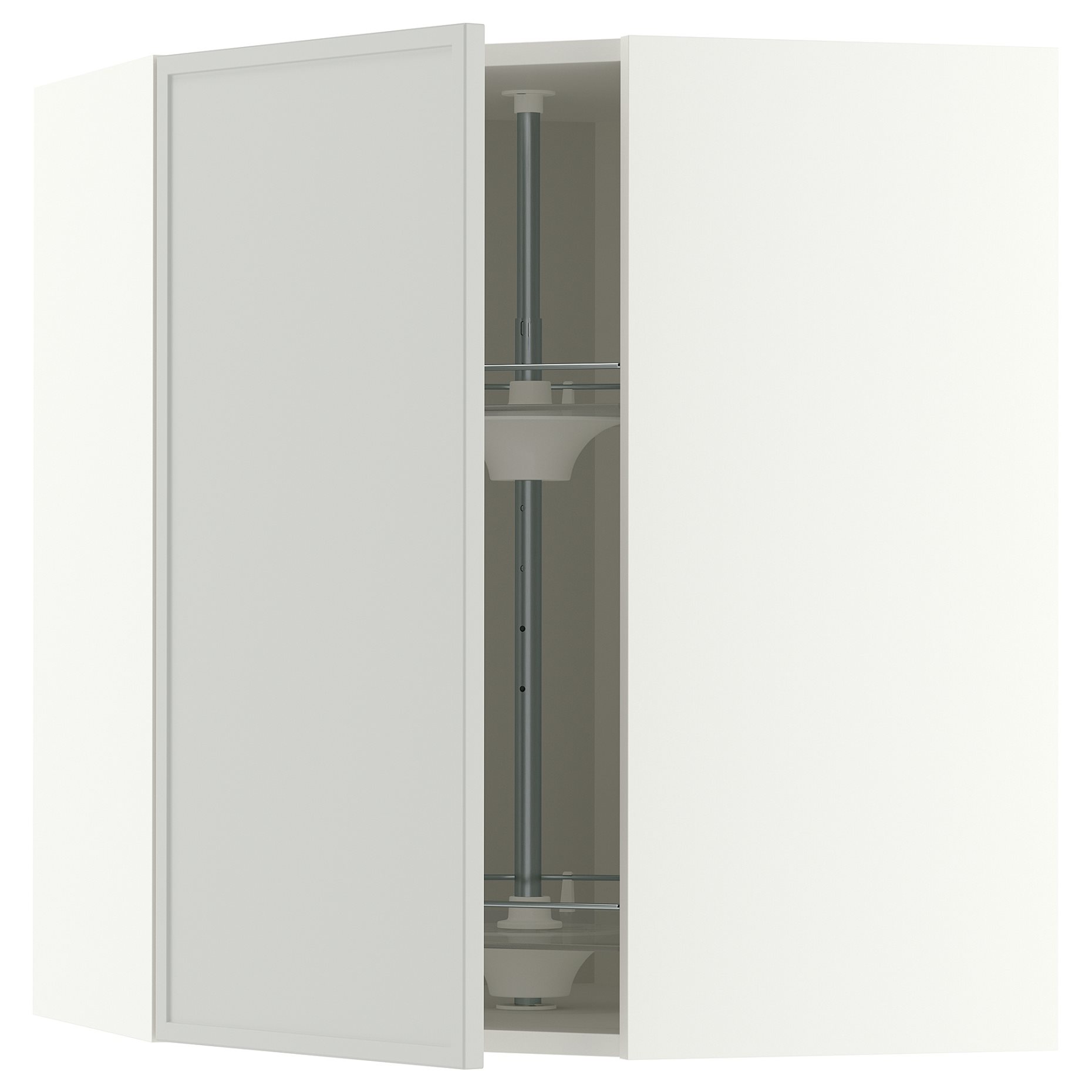METOD, corner wall cabinet with carousel, 68x80 cm, 496.065.35