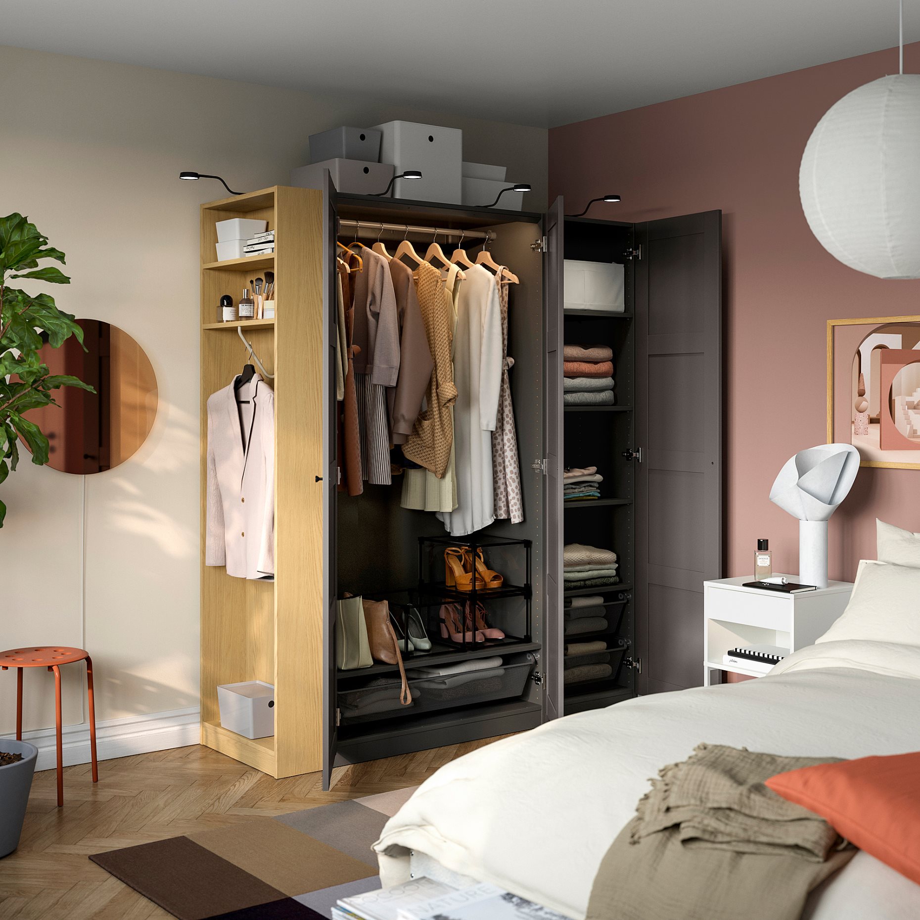 PAX/BERGSBO, wardrobe combination, 170x60x201 cm, 496.069.55
