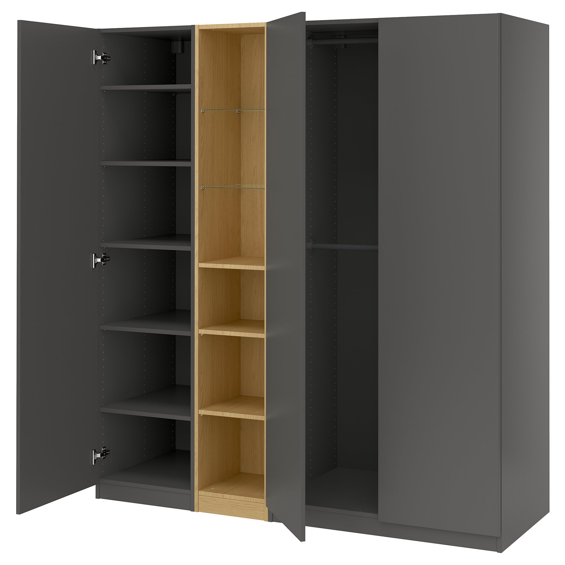 PAX/FORSAND, wardrobe combination, 185x60x201 cm, 496.072.62