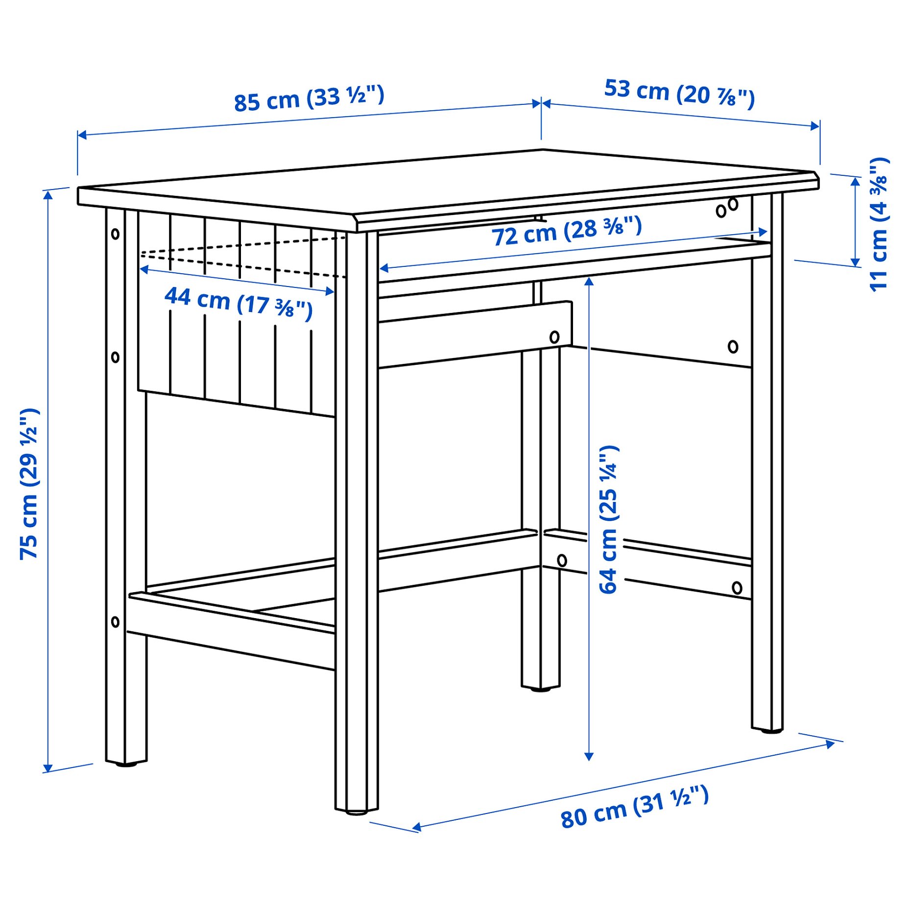 BRYTNING, desk with add-on unit, 85x53 cm, 496.207.39