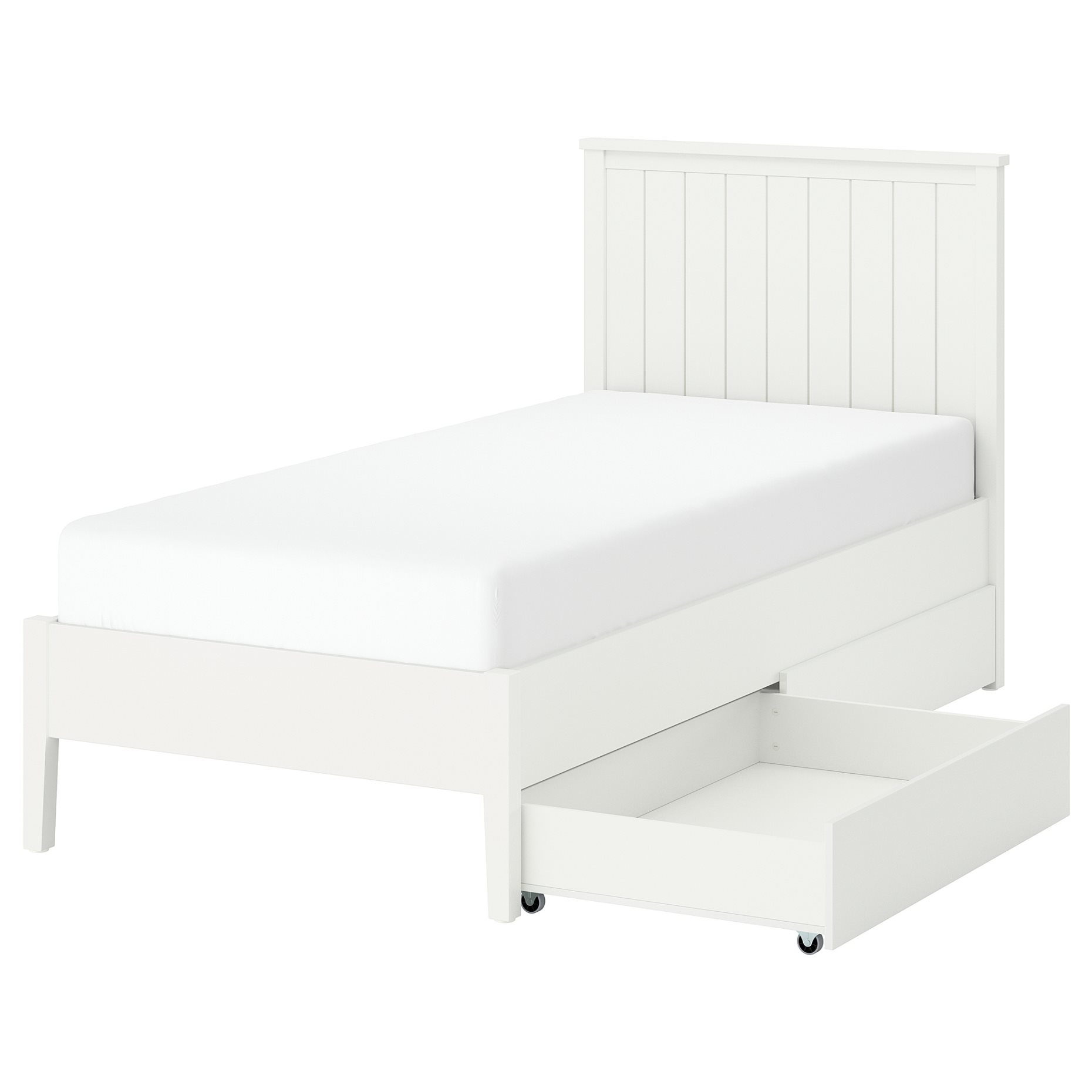 GULLABERG, bed frame with 2 storage boxes, 90x200 cm, 496.310.16