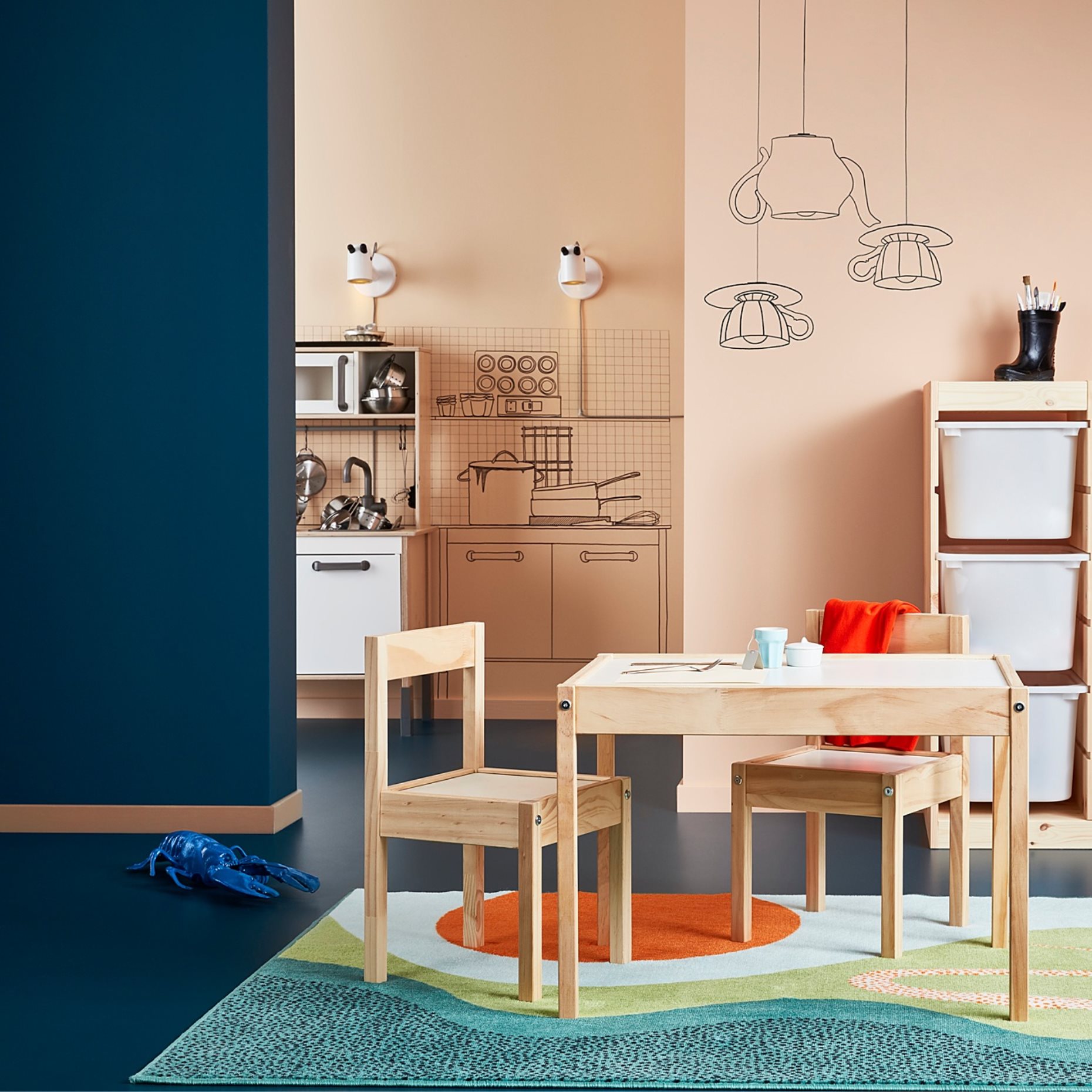 LÄTT, Παιδικό τραπέζι με 2 καρέκλες, 501.784.11