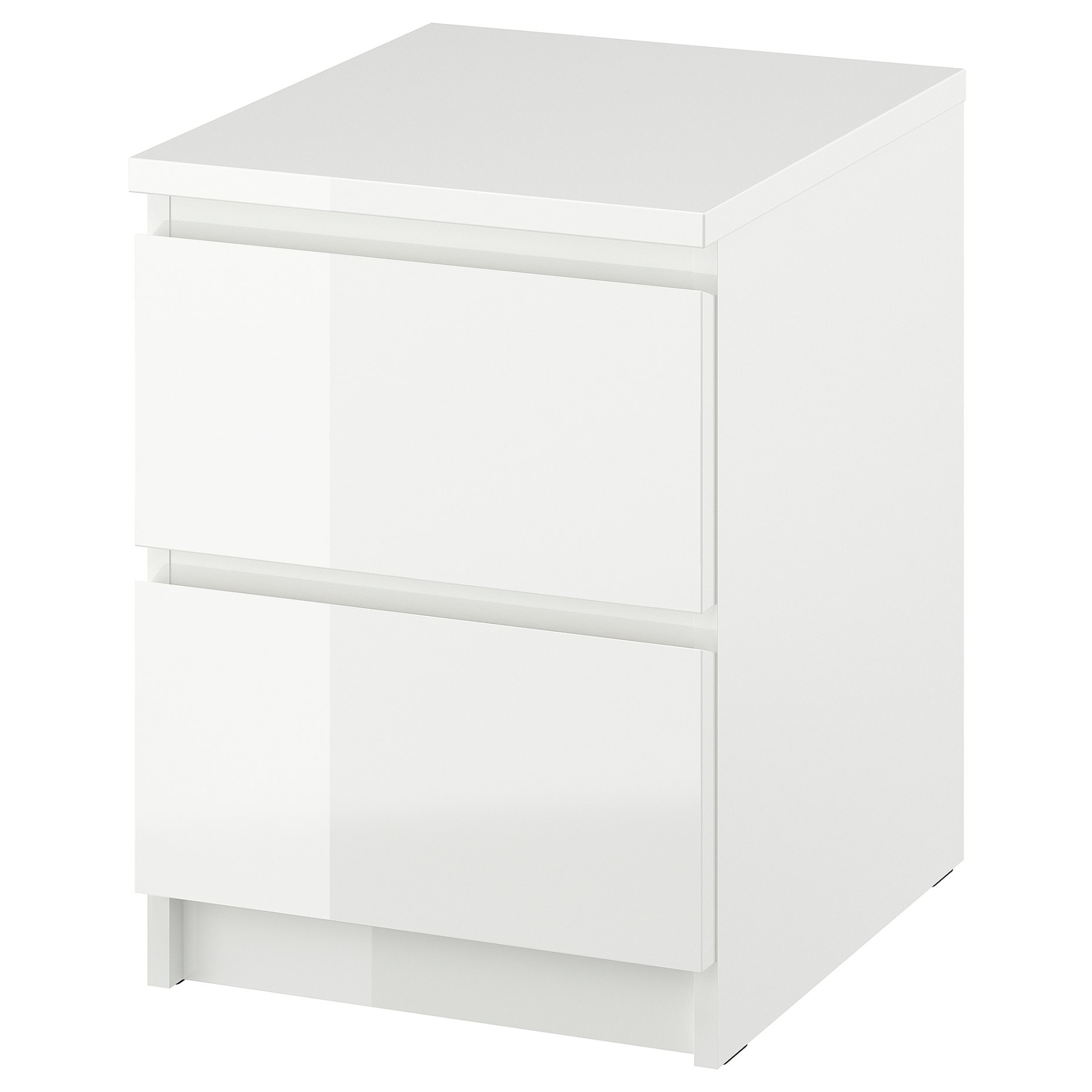 MALM, chest of 2 drawers/high-gloss, 40x55 cm, 503.365.52