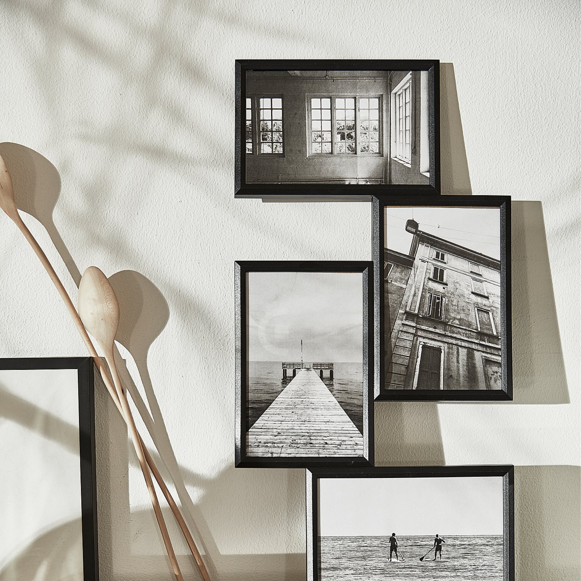 YLLEVAD, κορνίζα για 4 φωτογραφίες, 21x41 cm, 504.297.68