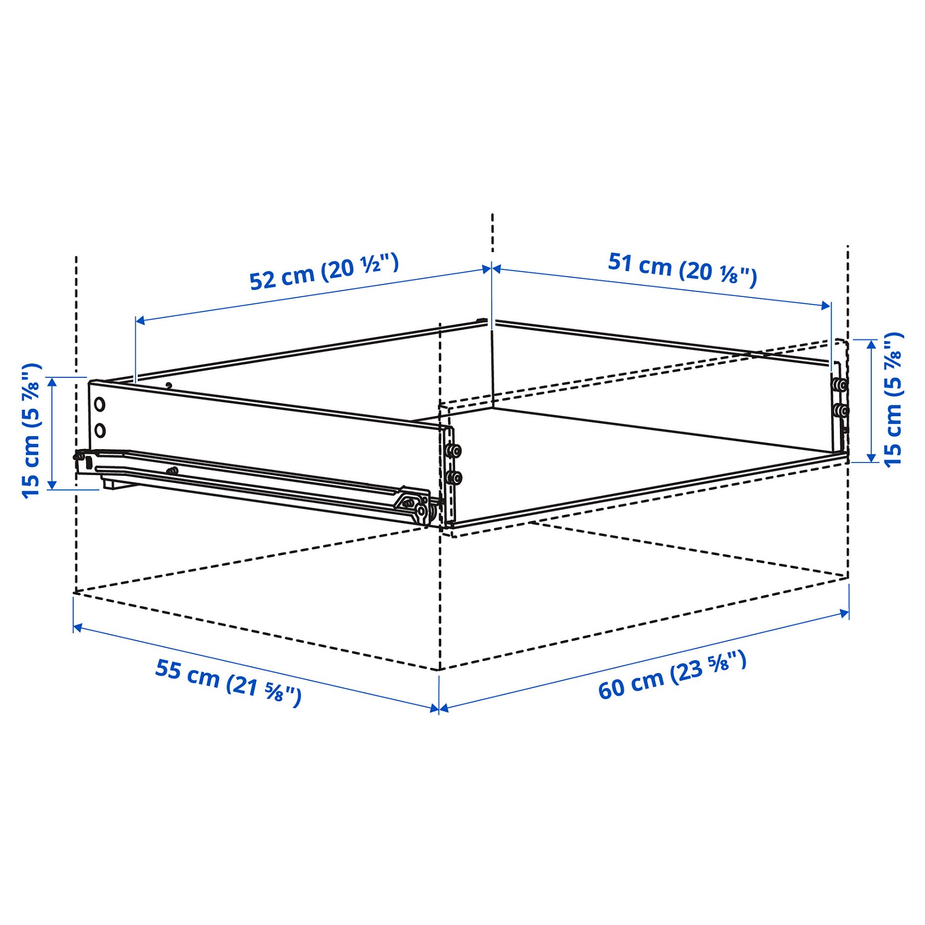 KONSTRUERA, drawer without front, 15 cm, 504.367.78