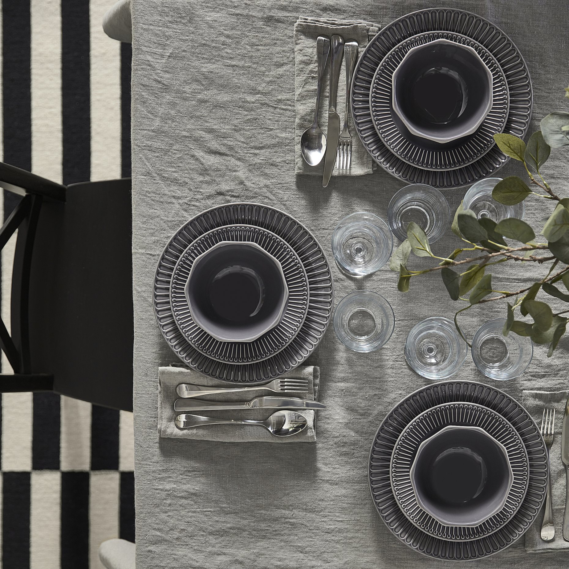 STRIMMIG, πιάτο/κεραμικό/4 τεμ. 27 cm, 505.056.44