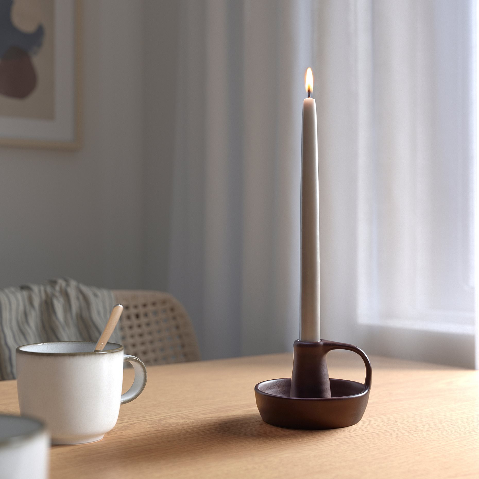 KLOKHET, unscented candle, 25 cm, 505.516.07