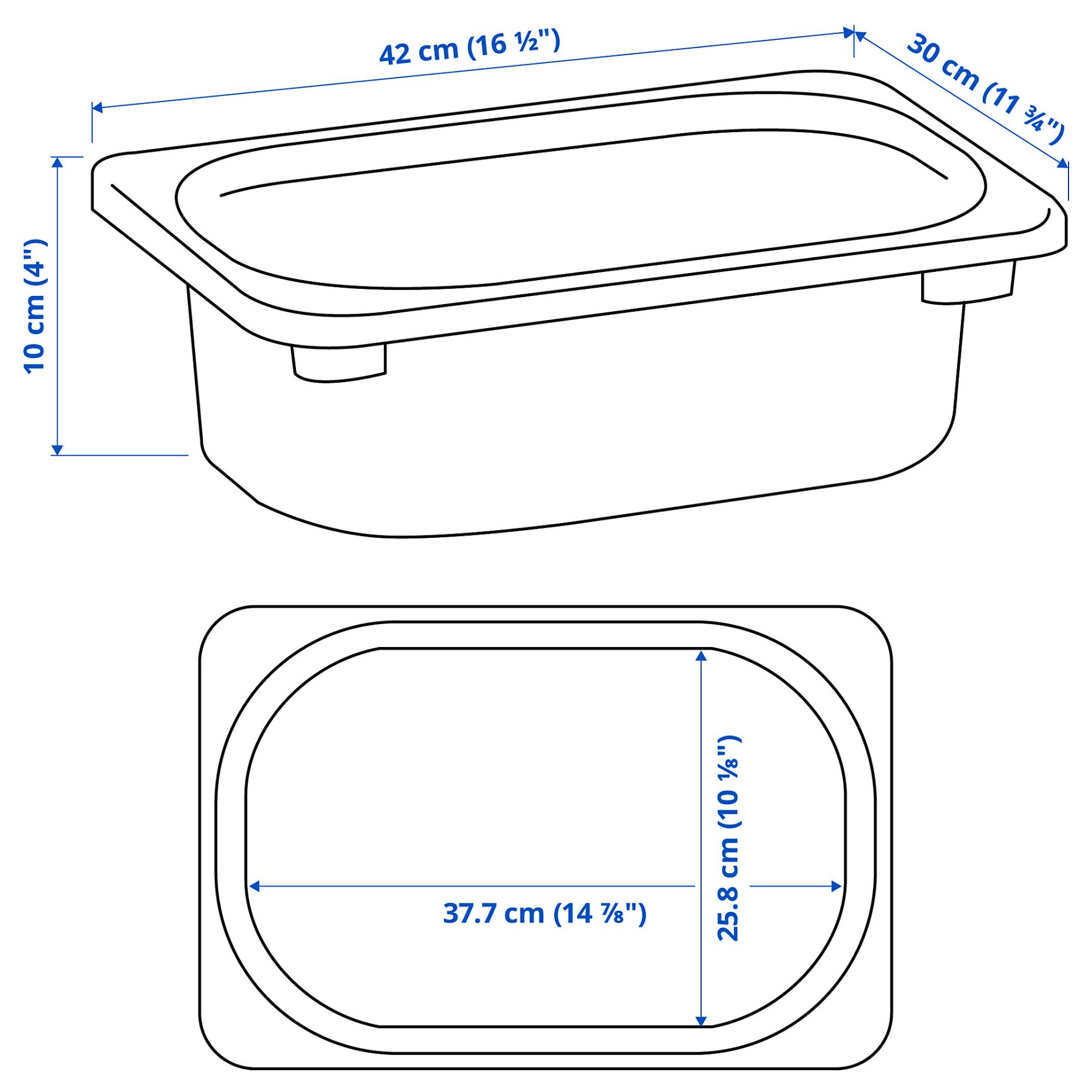 TROFAST, storage box, 42x30x10 cm, 505.820.72
