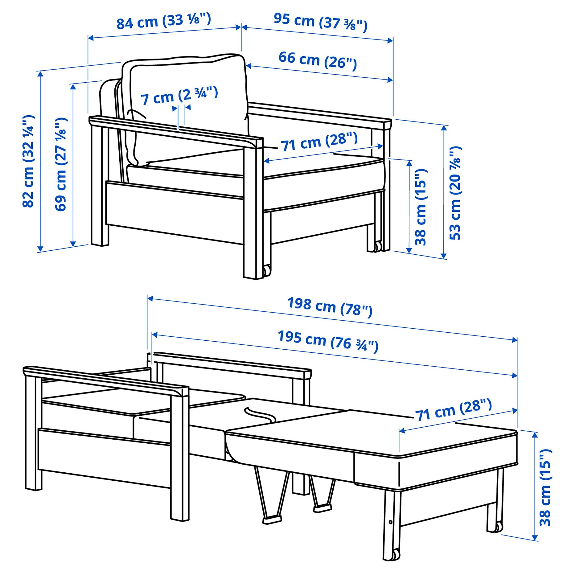 TORNSBORG, armchair-bed, 505.824.11