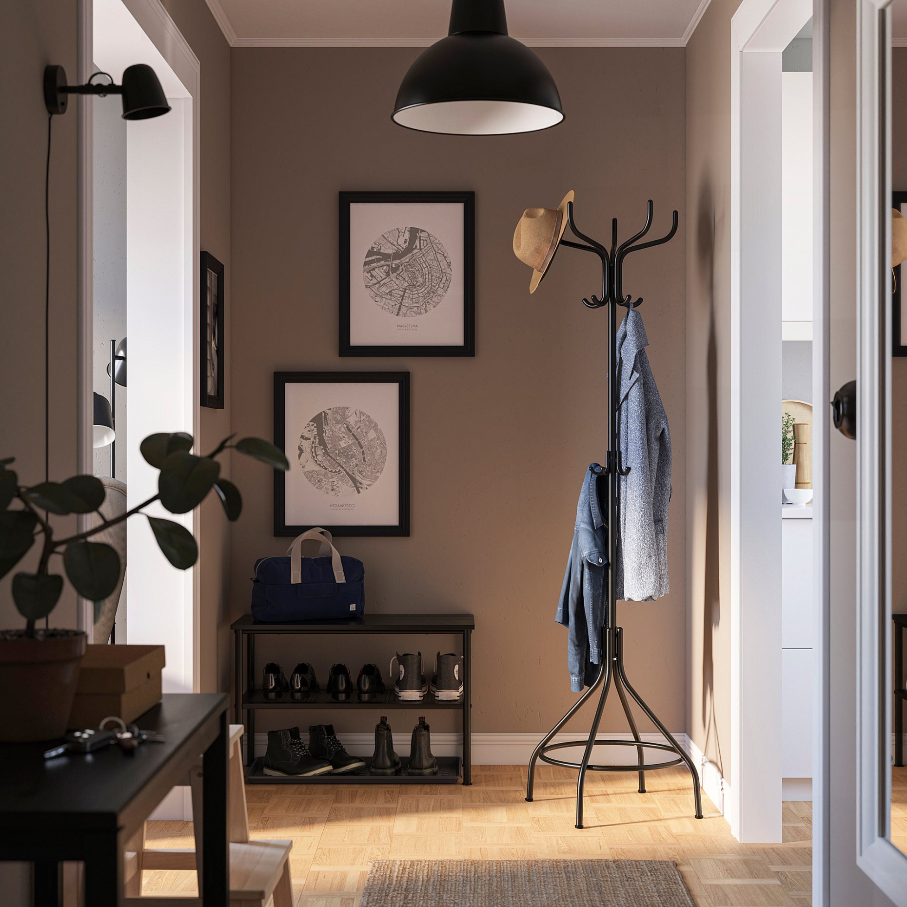 NIPÅSEN, hat and coat stand, 181 cm, 505.861.50