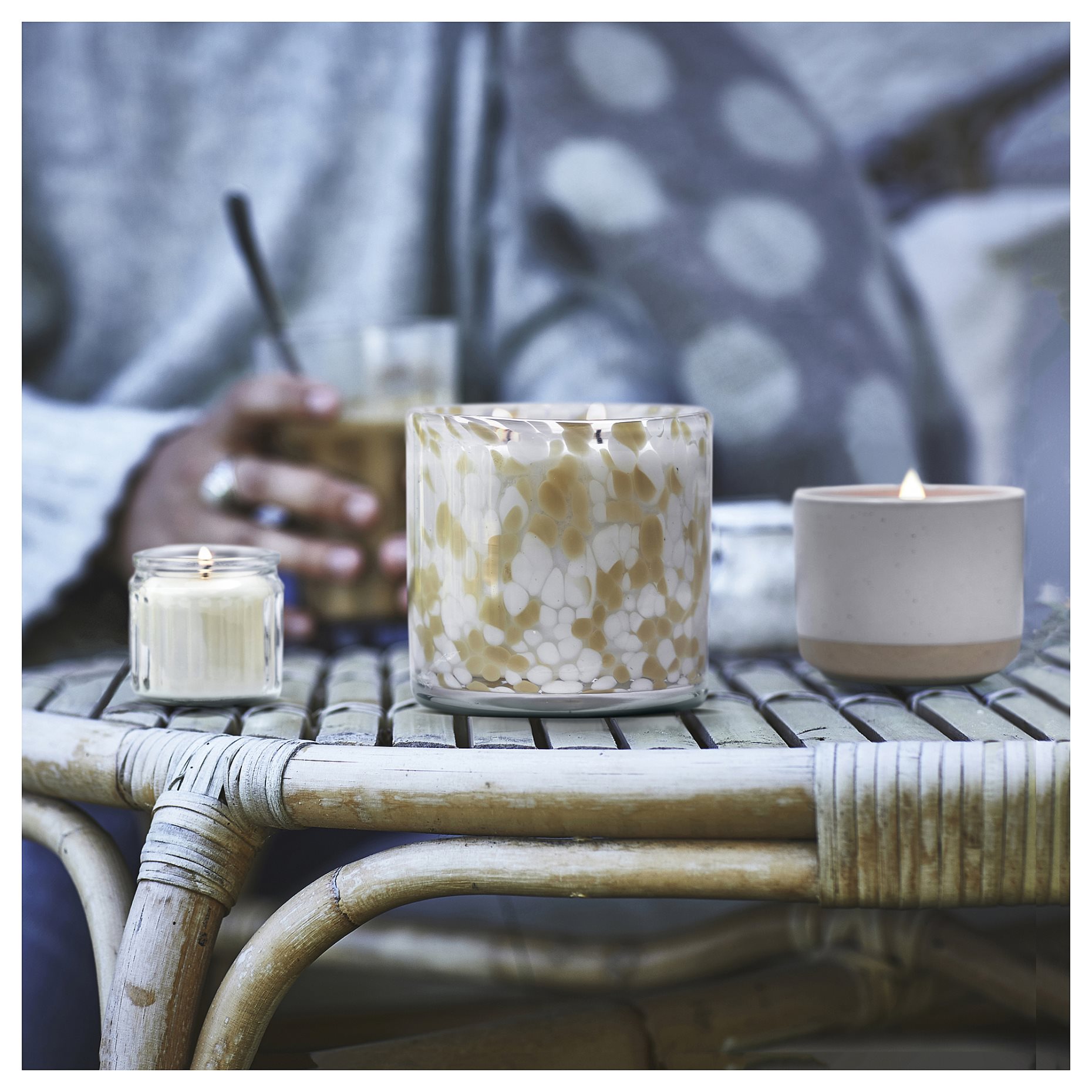 JÄMLIK, scented candle in glass/Vanilla, 12 hr, 505.941.50