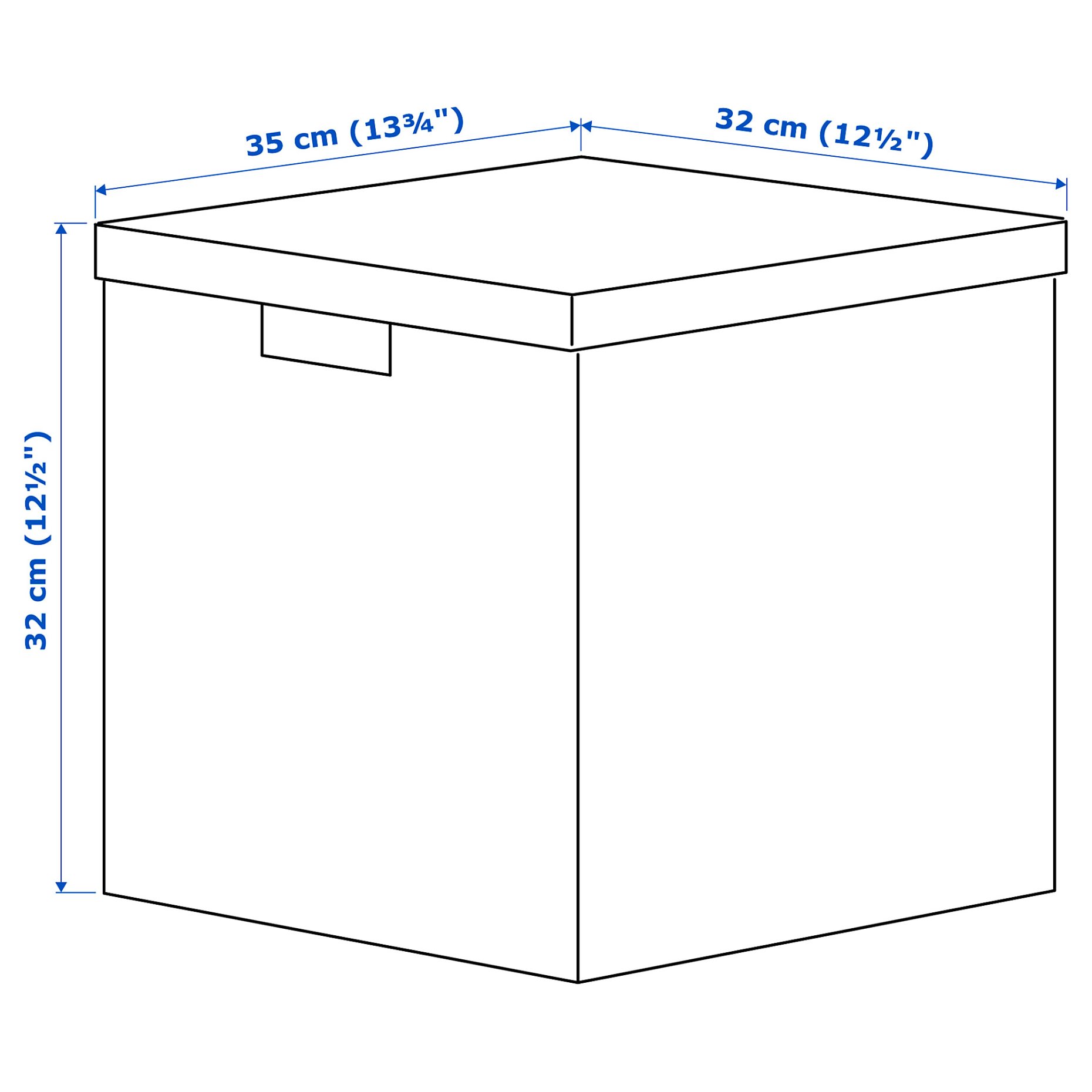 TJENA, storage box with lid, 32x35x32 cm, 506.010.56