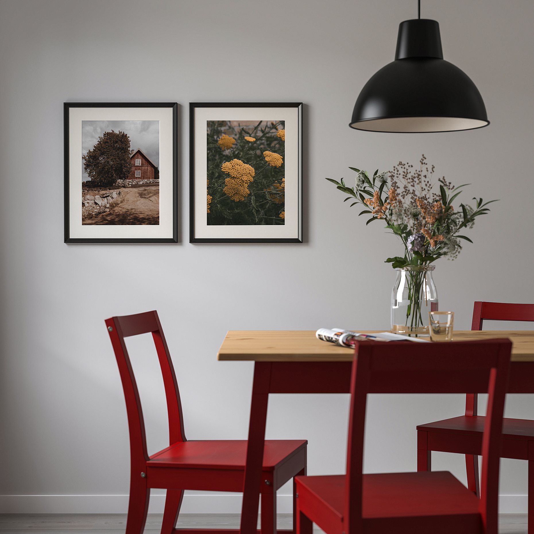 KNOPPÄNG, frame with poster/countryside living, 40x50 cm, 506.018.67