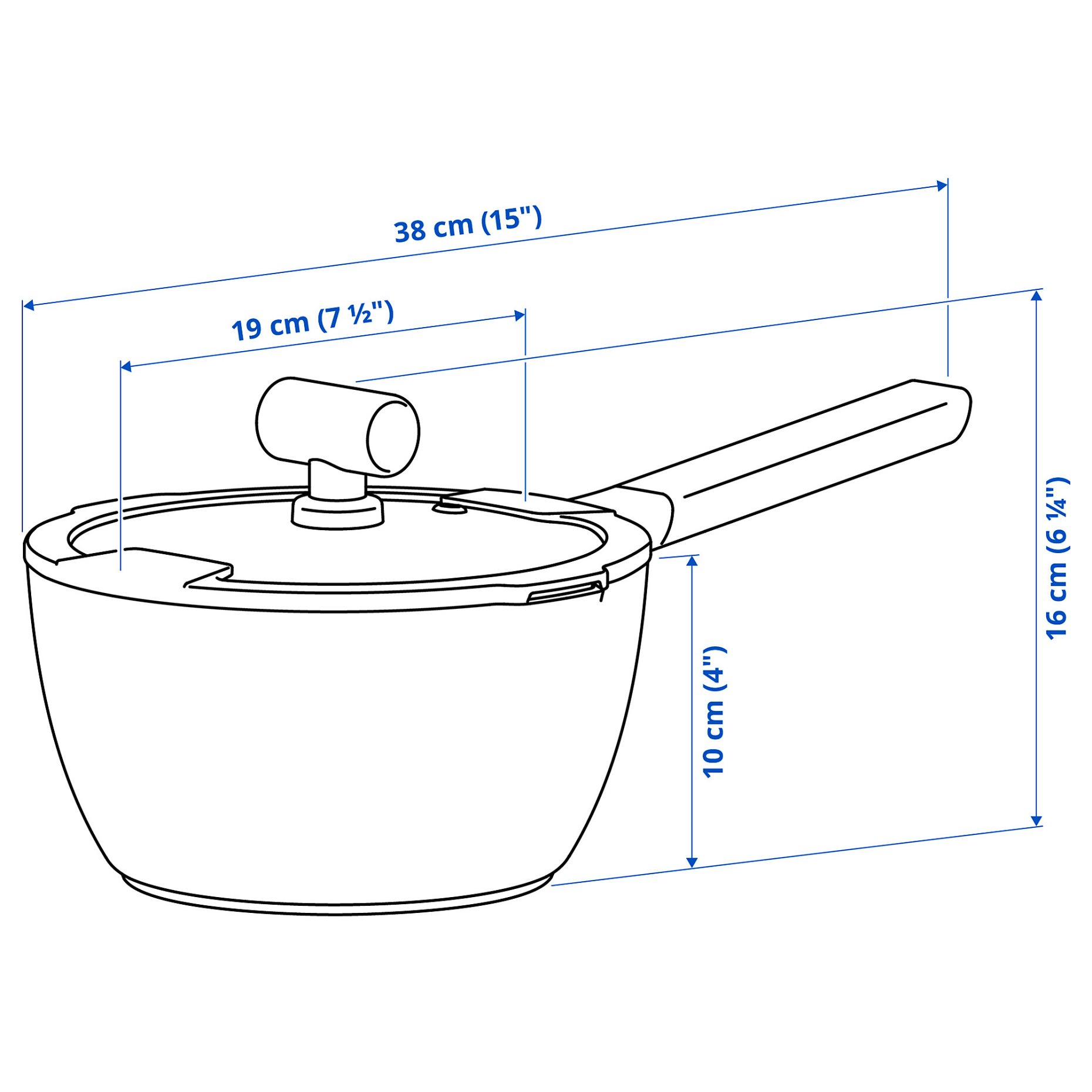 KLIPPFISK, saucepan with lid with non-stick coating, 2.3 l, 506.025.03