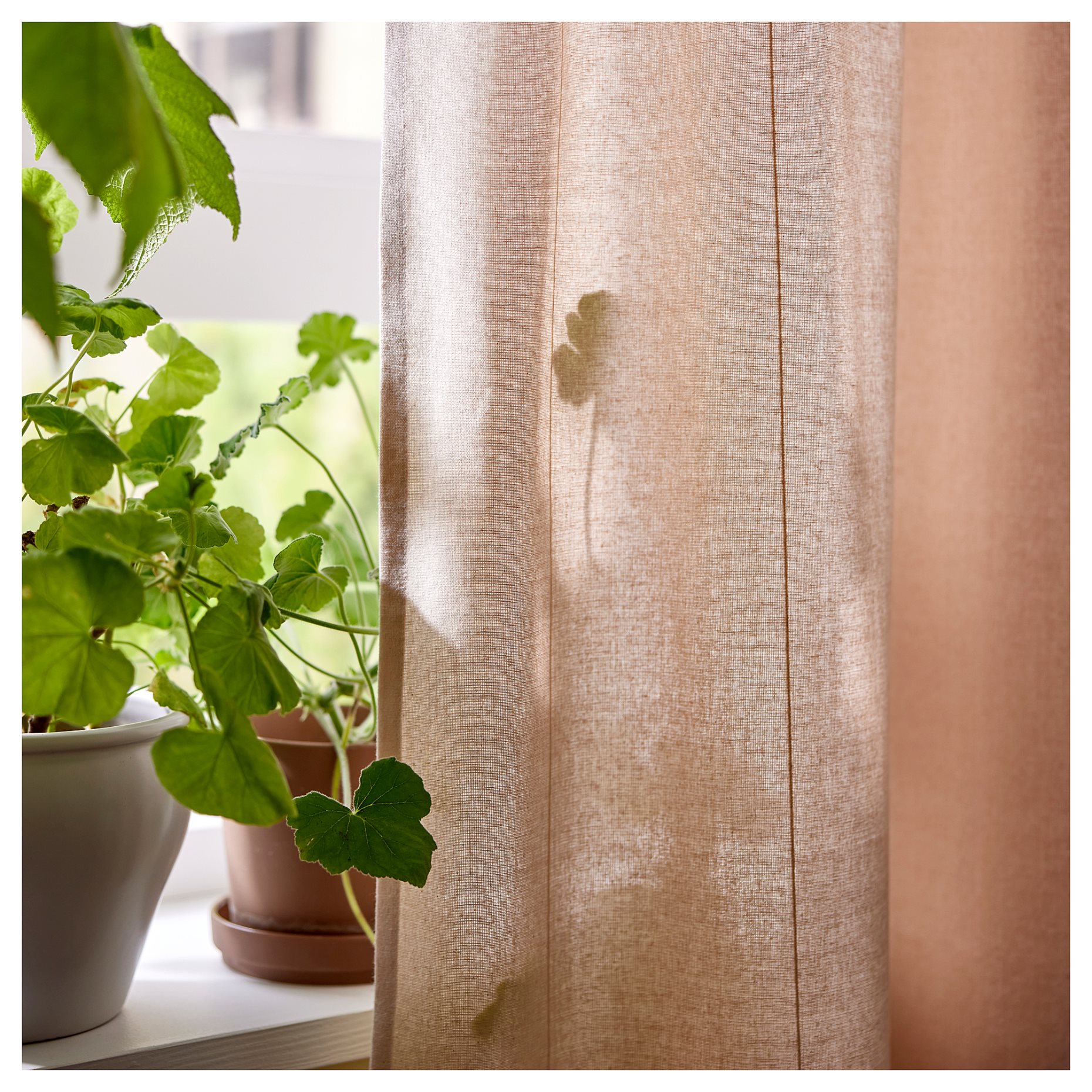 LENDA, curtains with tie-backs and heading tape/1 pair, 140x300 cm, 506.149.40