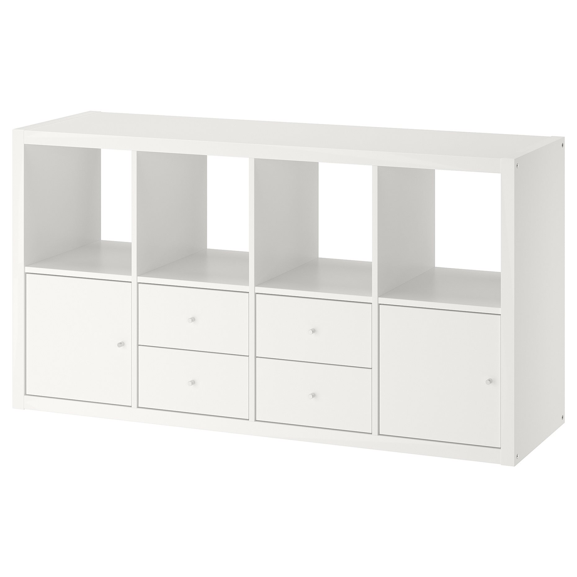 KALLAX, shelving unit with 4 inserts, 147x77 cm, 592.783.07