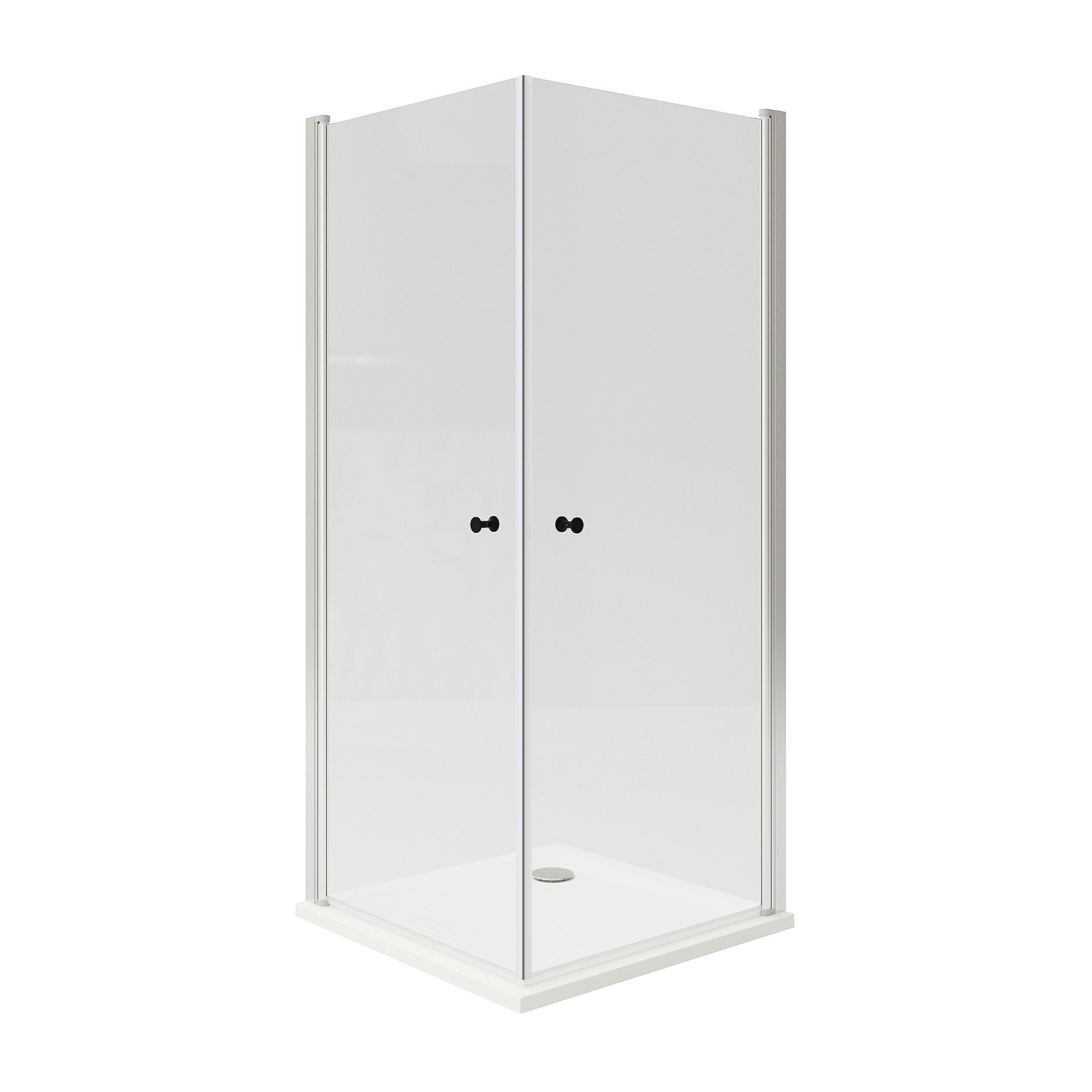 OPPEJEN/FOTINGEN, shower enclosure with 2 doors/tray, 90x90x205 cm, 593.262.52