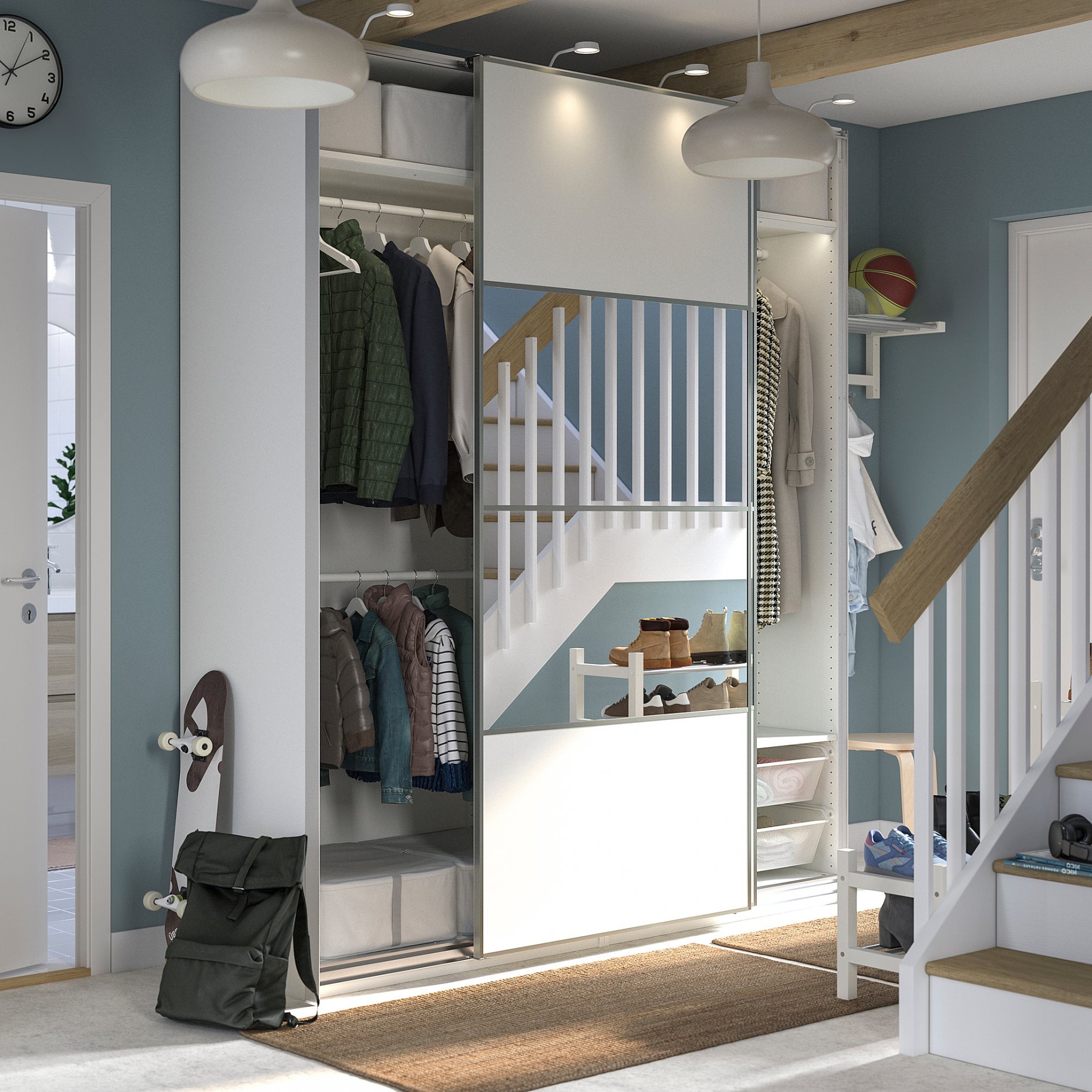 PAX/MEHAMN/AULI, wardrobe combination, 200x66x236 cm, 594.329.88