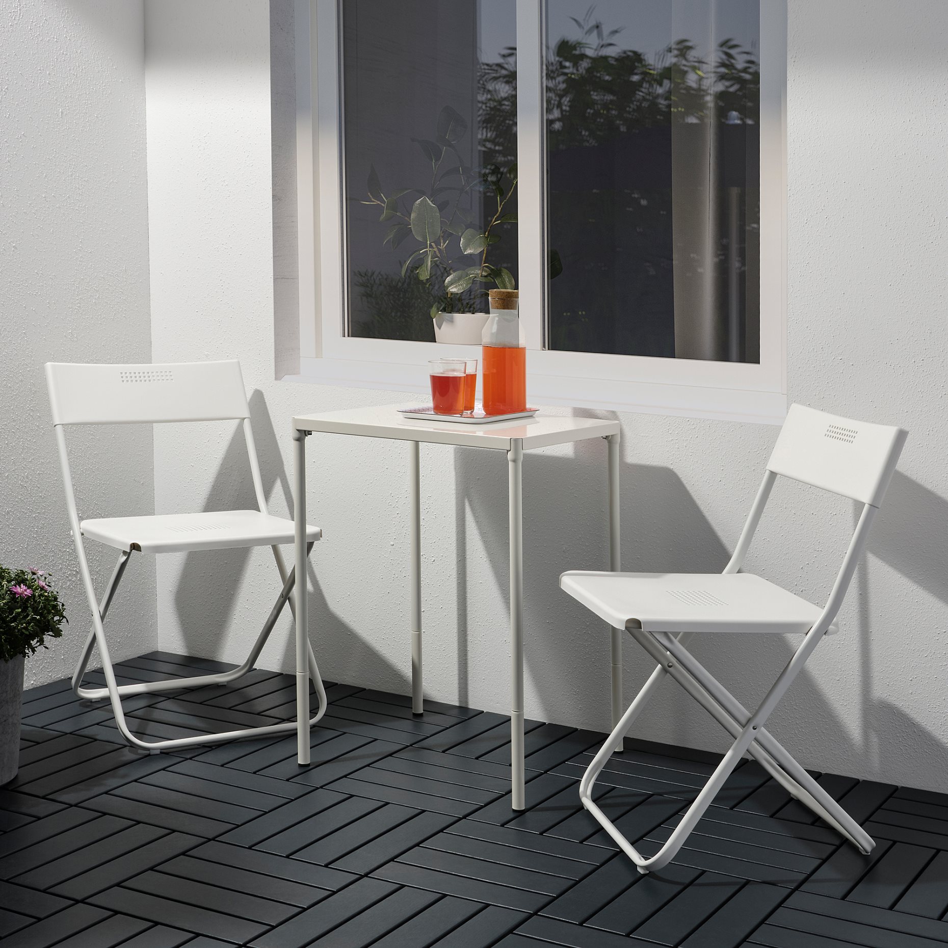 FEJAN, table and 2 folding chairs, outdoor, 594.349.49