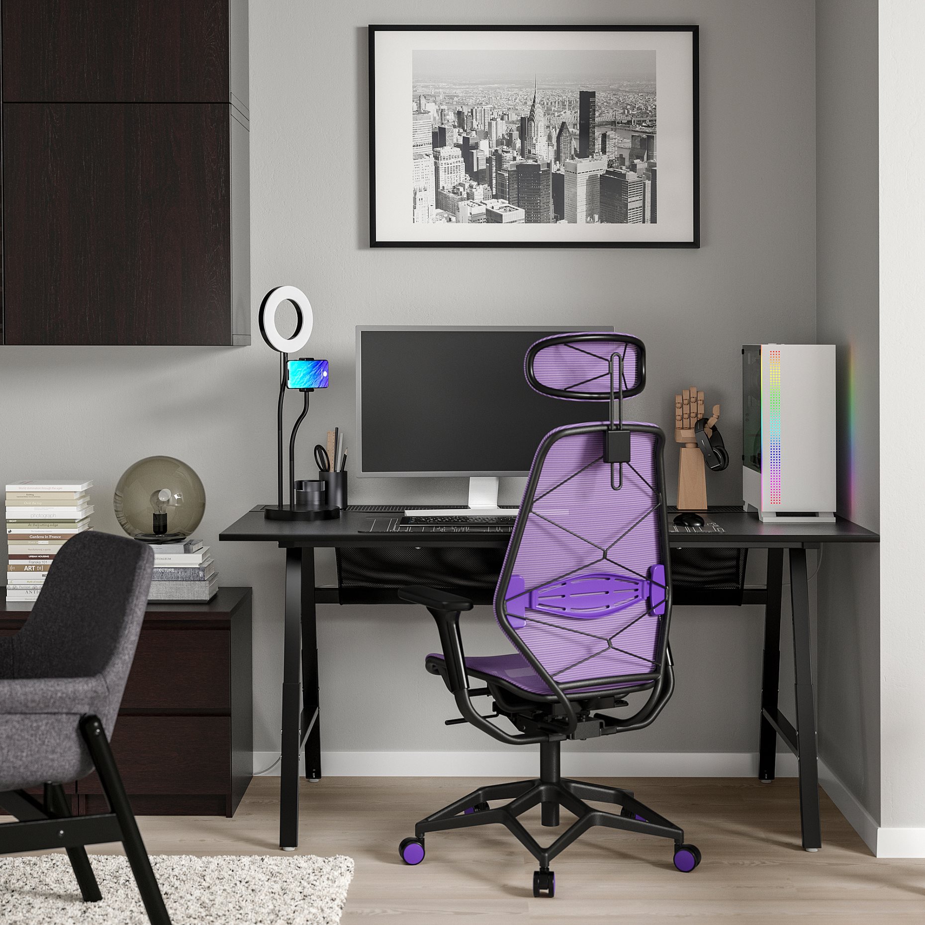 UTESPELARE/STYRSPEL, gaming desk and chair, 594.910.44