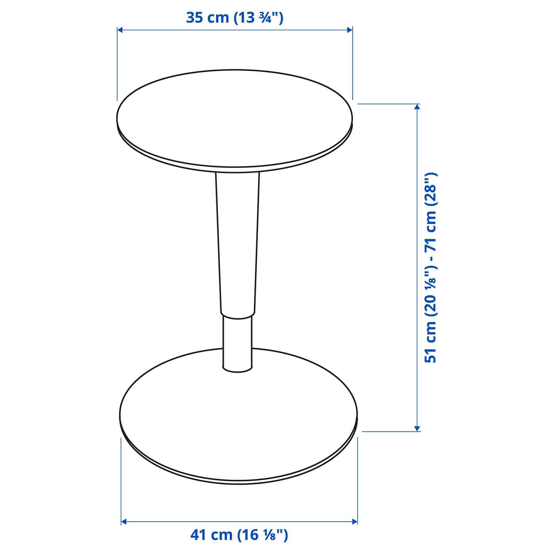 GLADHÖJDEN/NILS, table and sit/stand support, 595.012.22