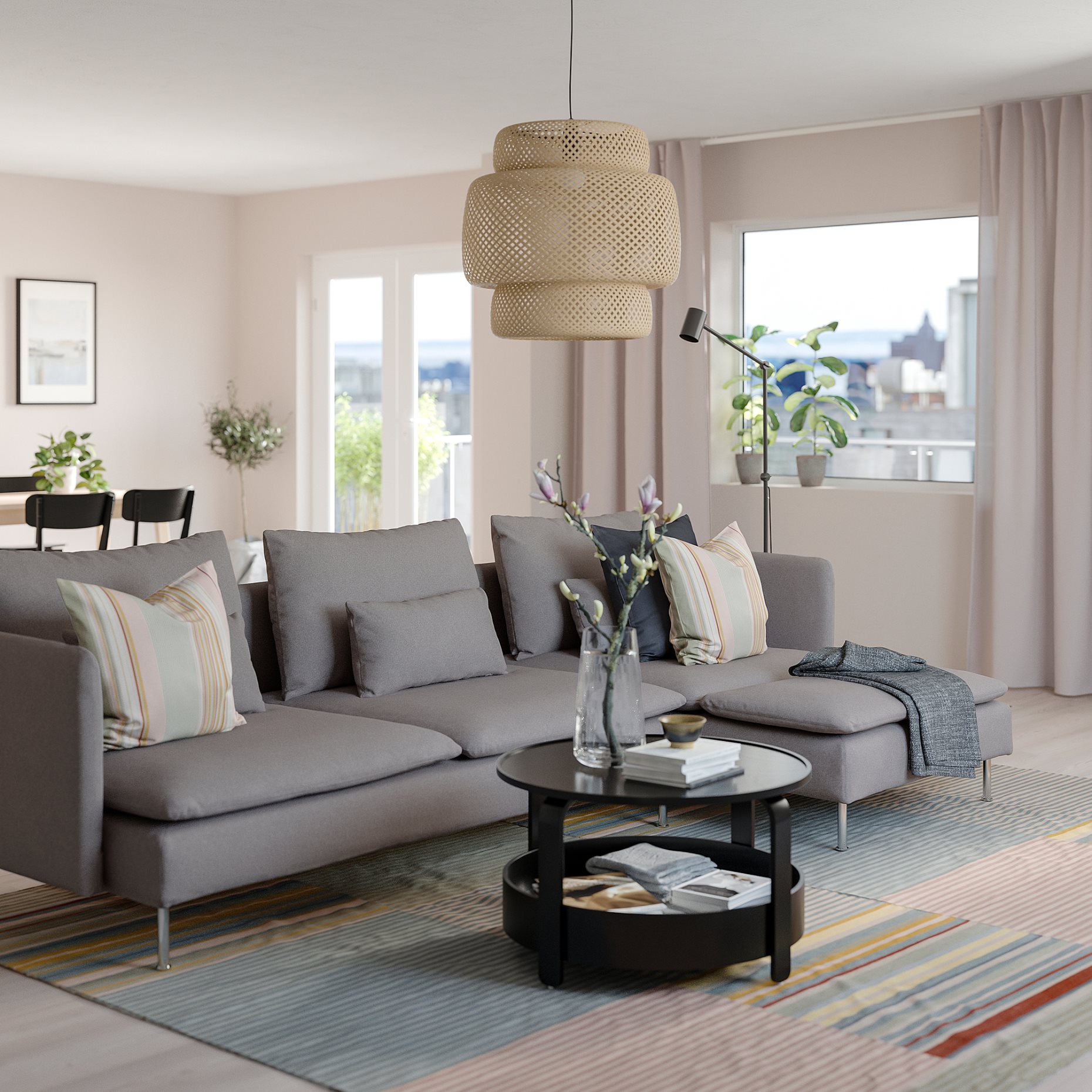 SÖDERHAMN, 4-seat sofa with chaise longue, 595.022.93