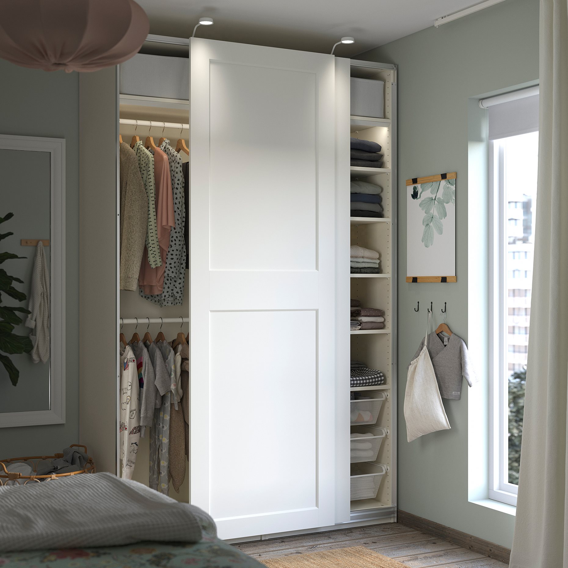 PAX/GRIMO, wardrobe, 150x66x236 cm, 595.023.73