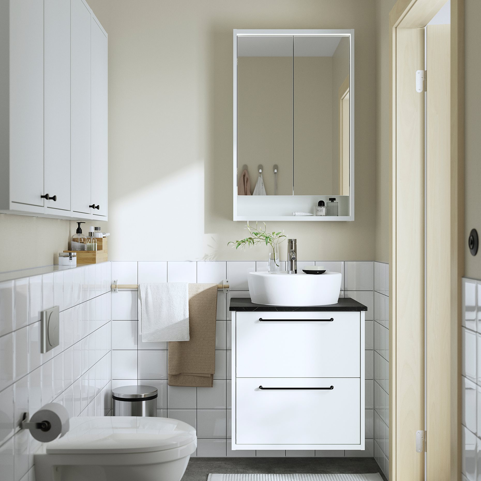 HAVBACK/TORNVIKEN, wash-stand with drawers/wash-basin/tap, 62x49x79 cm, 595.215.26
