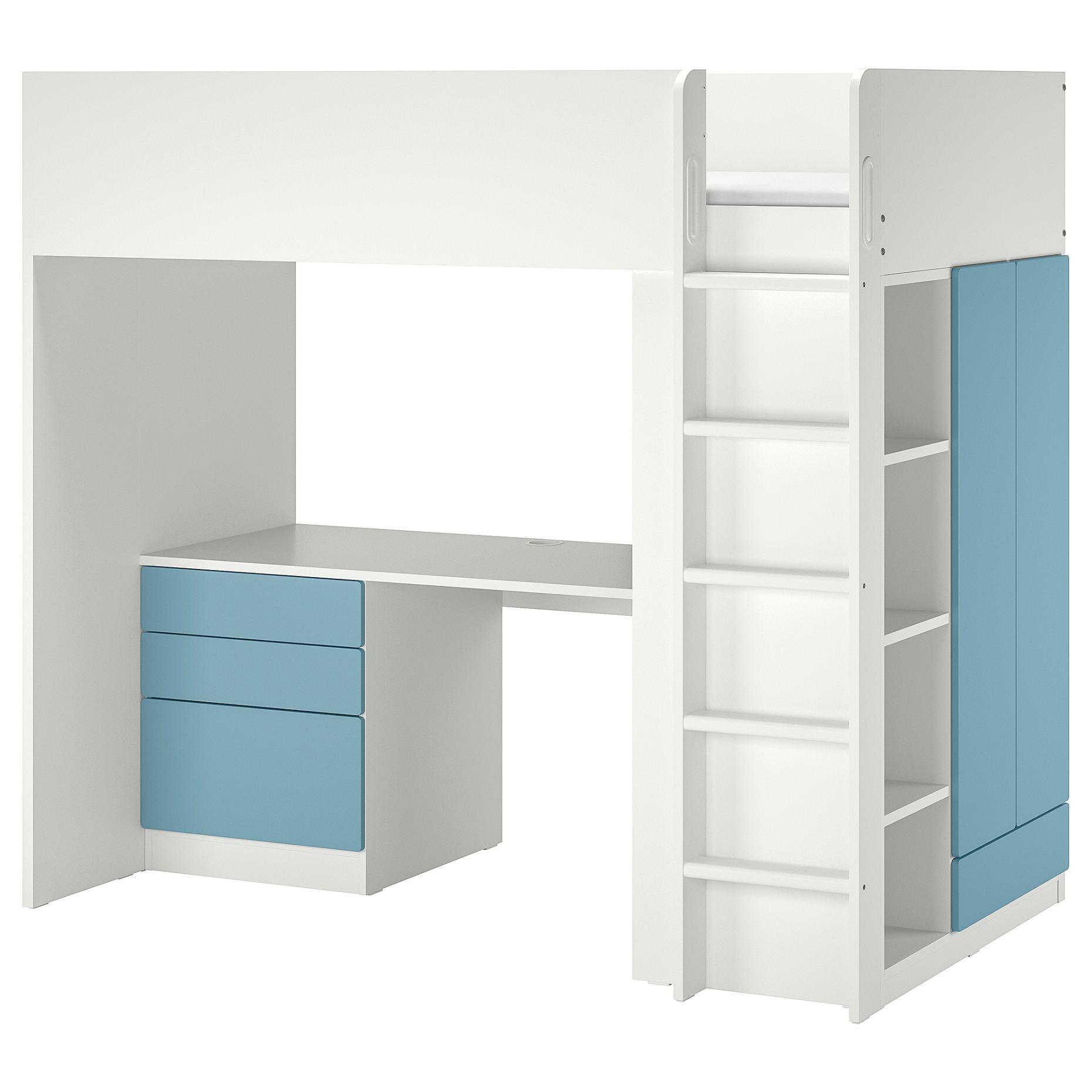 SMÅSTAD, loft bed with desk with 4 drawers, 90x200 cm, 595.426.37